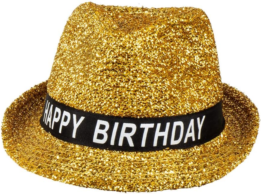 Boland Golden Happy Birthday Hat for Adults, Multicoloured, Roman Costume Headwear