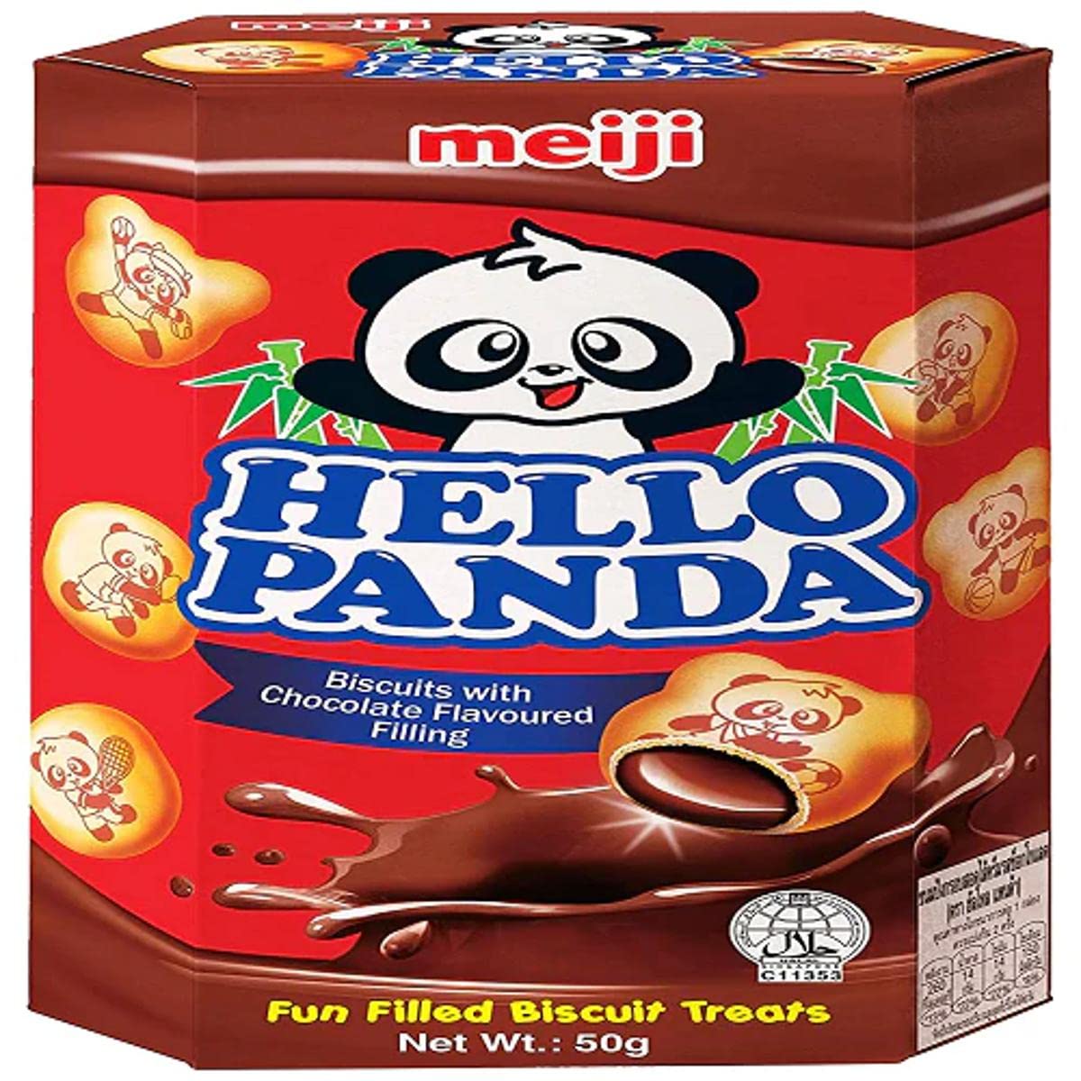 Meiji Hello Panda Chocolate Cream Filled Biscuits 50g