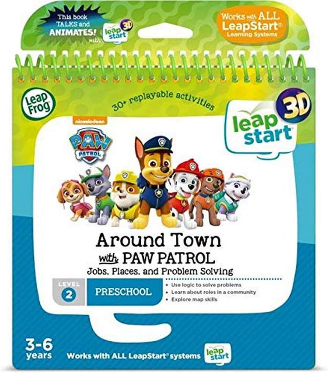 LeapStart Preschool: Around Town with PAW Patrol Activity Book - 30+ Interactive Learning Activities for Ages 3-6