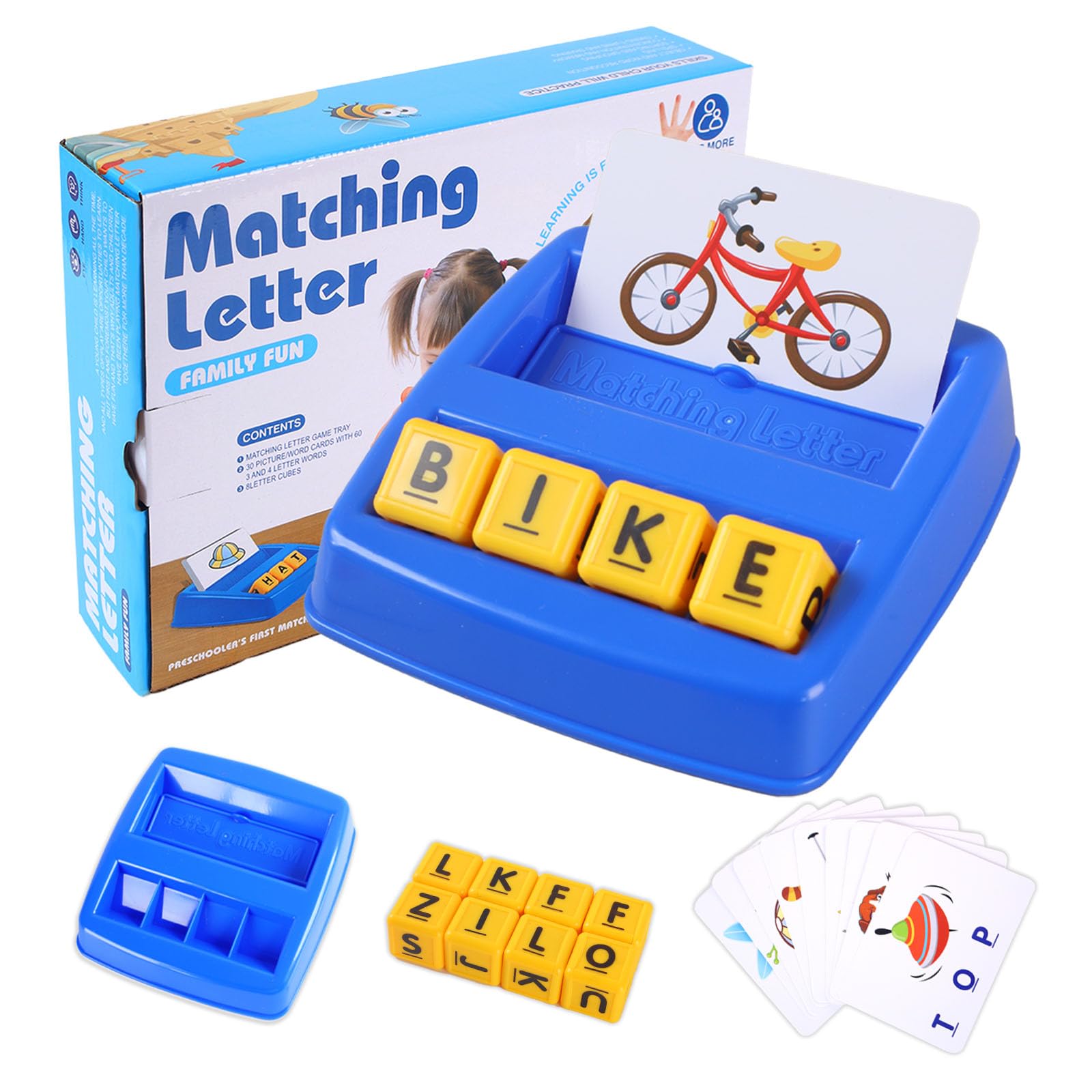 MOXYOY Educational Spelling Matching Game - Learning Toy for Kids Ages 3+