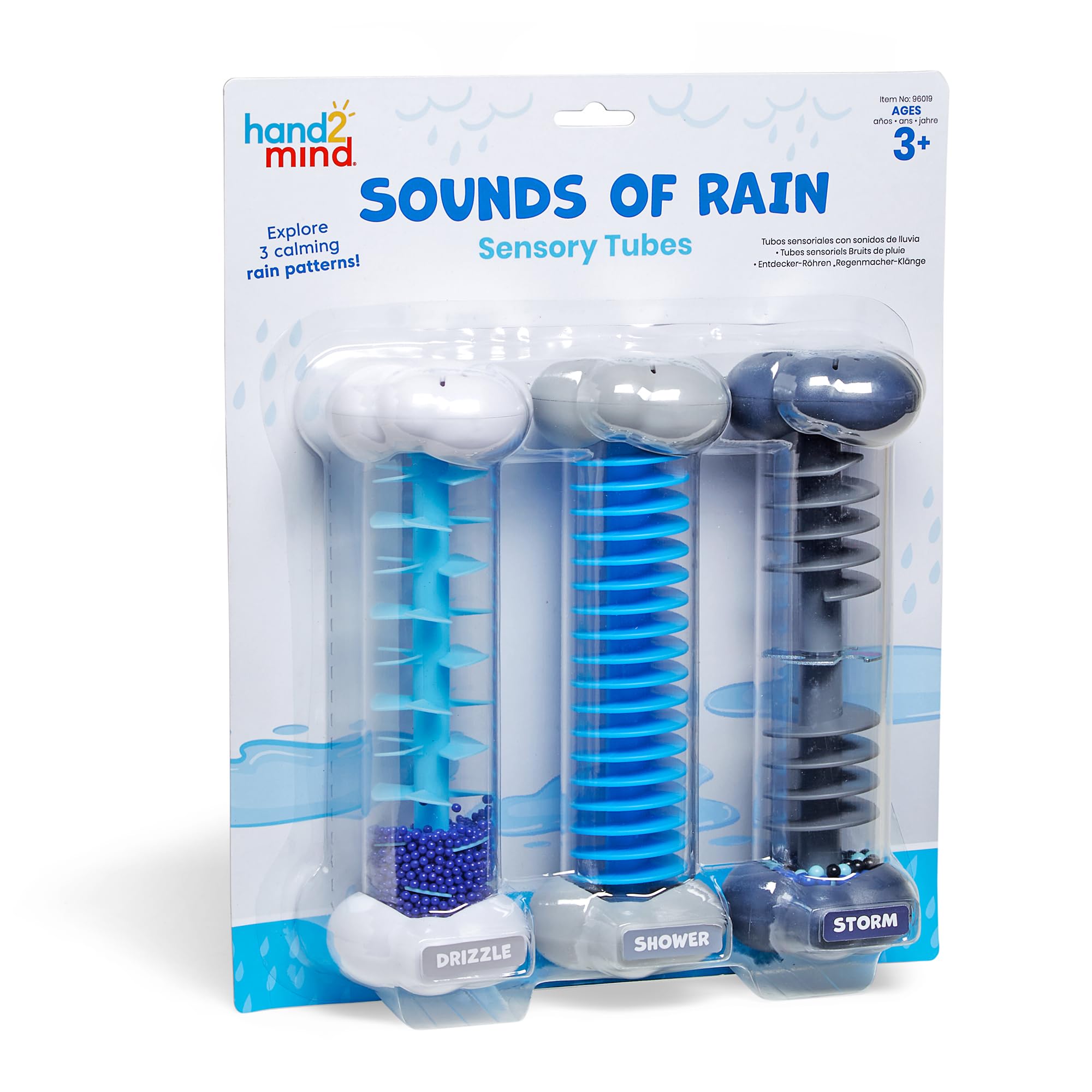 Learning Resources Sounds of Rain Sensory Tubes - 3 Different Weather Sounds for Sensory Play