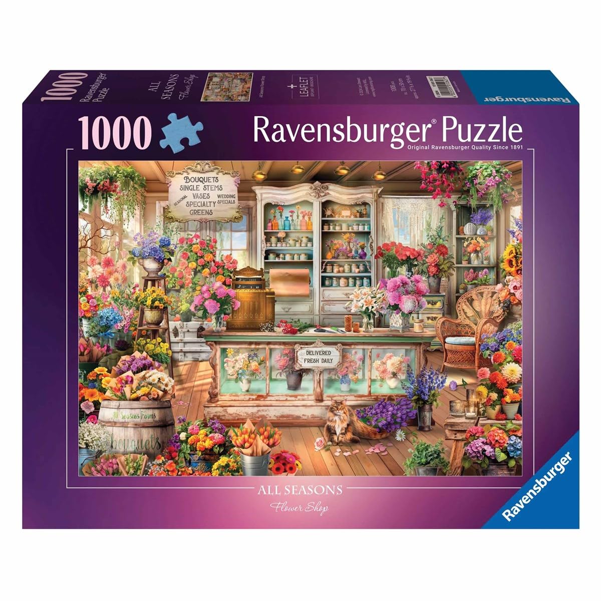 Ravensburger Seasons Flower Shop 1000 Piece Jigsaw Puzzle
