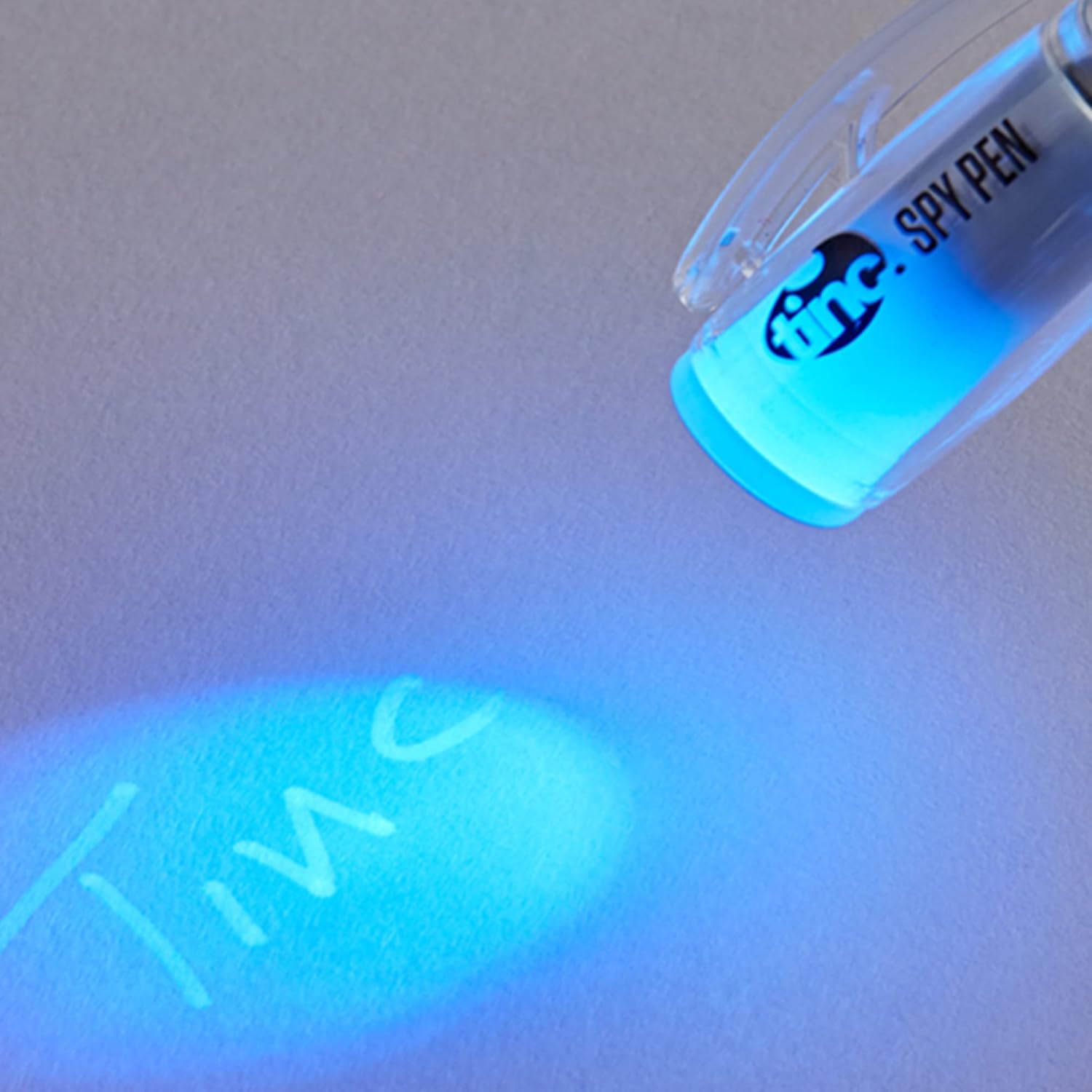 Tinc Invisible Ink Spy Pen with UV Light - Secret Message Toy for Kids