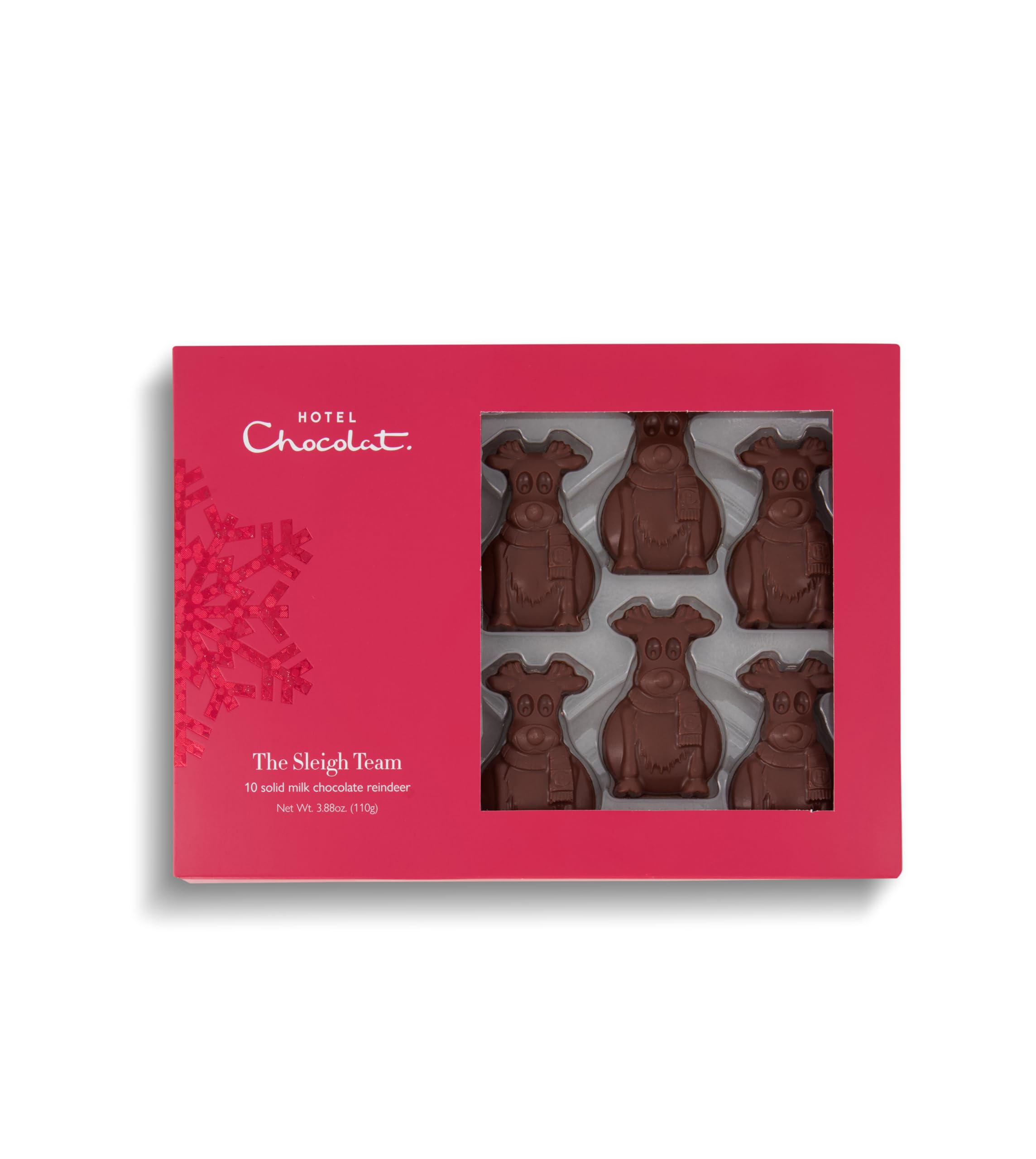 Hotel Chocolat Sleigh Team Milk Chocolate - 10 Solid Reindeer Treats