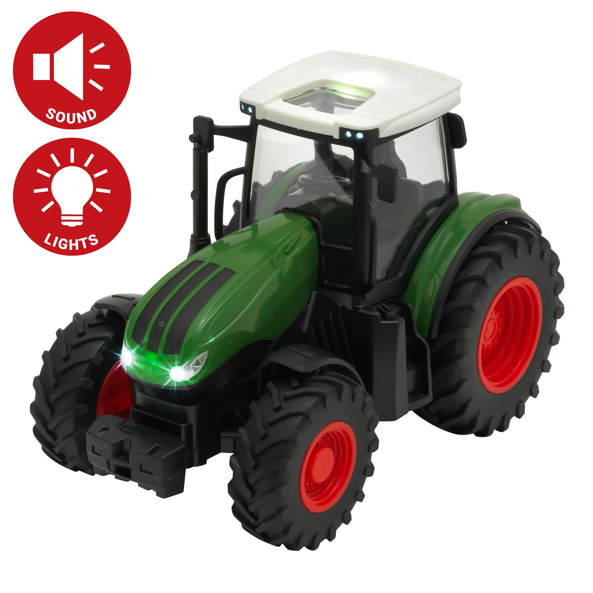 Classic Country John Adams Tractor - 19cm Lights & Sound Vehicle for Kids 3+