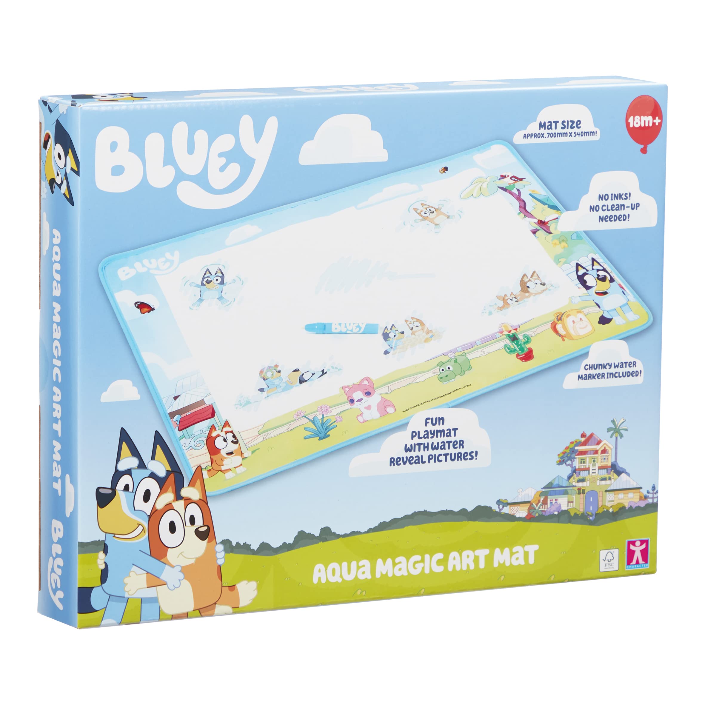 Character Options - Bluey Aquamagic Art Mat for Mess-Free Creative Play