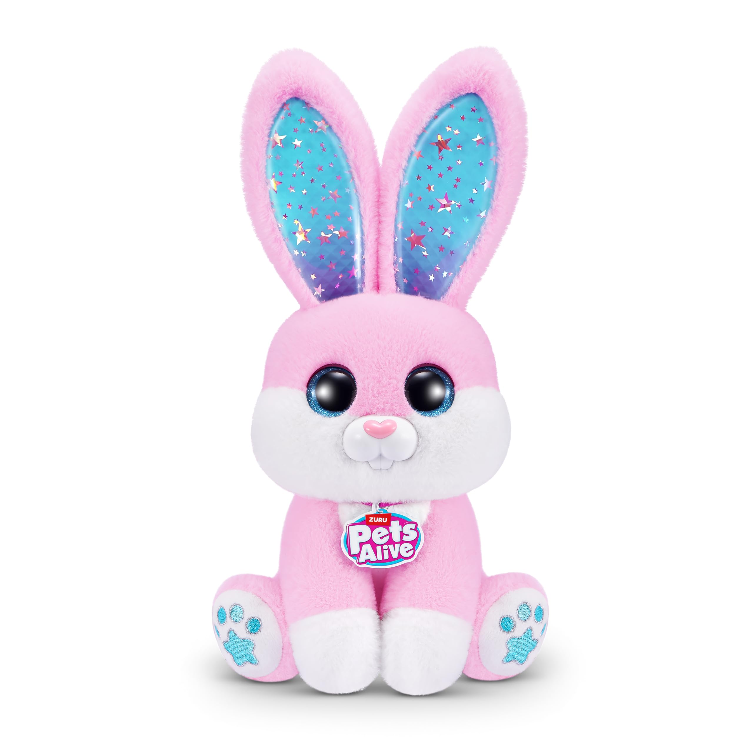 Pets Alive Magic Bunnies Pink Bunny (Candy) by ZURU - Electronic Plush with Lights, Sounds & Mini Bunnies