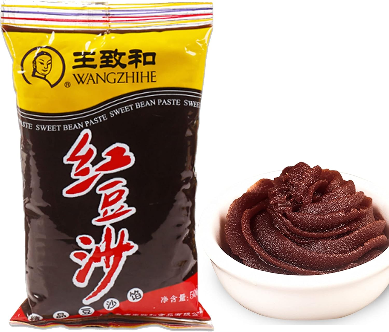 Wangzhihe Sweet Red Bean Paste 500g - Brown