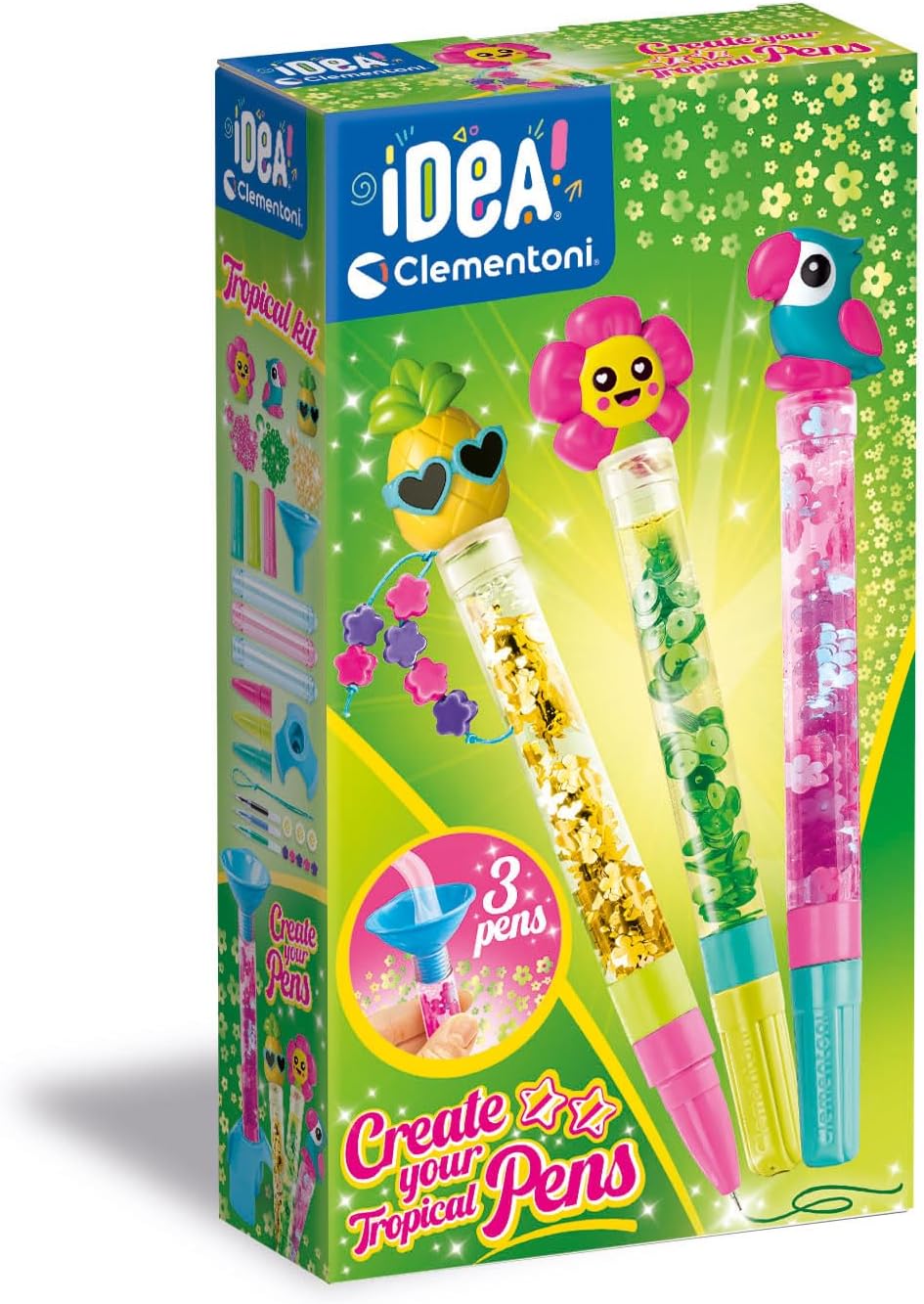 Clementoni Idea-Set Small Kit Lab Tropical - Creative Arts & Crafts Toy for Kids