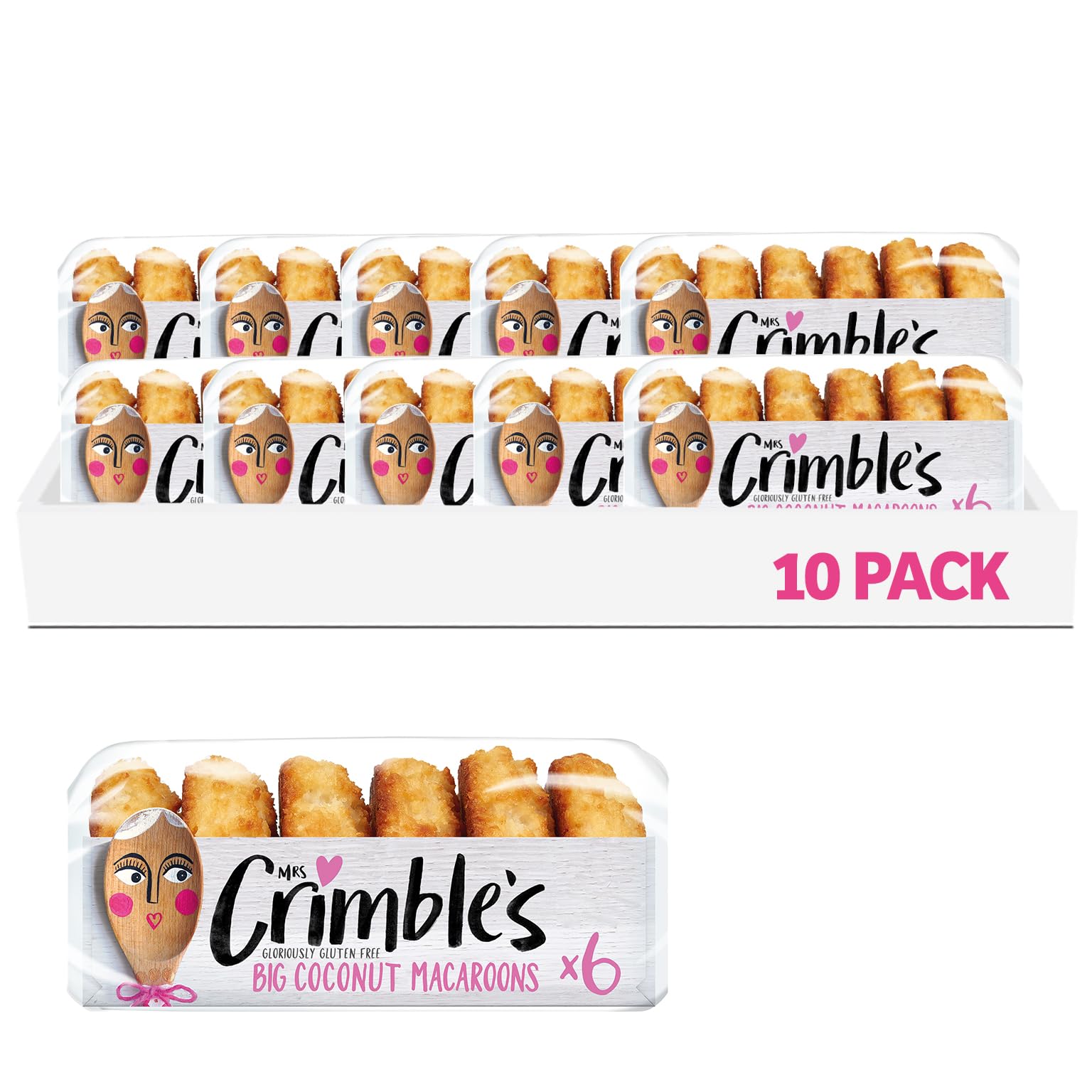 Mrs Crimbles Gluten Free Bakewell Slices - Almond Flavoured Sponge with Fruity Jam Layer - 200g
