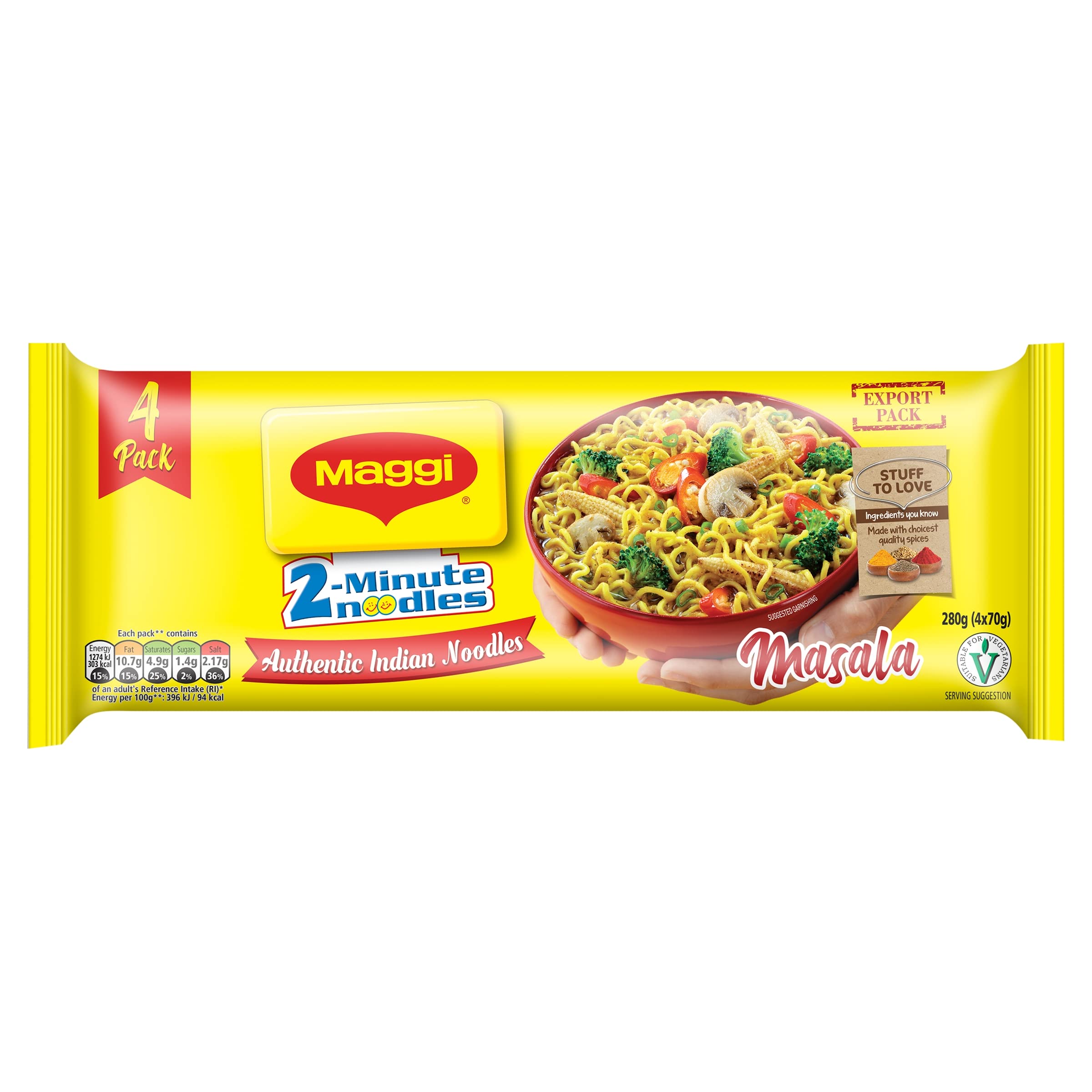 MAGGI 2 Minute Masala Instant Noodles 4 Pack