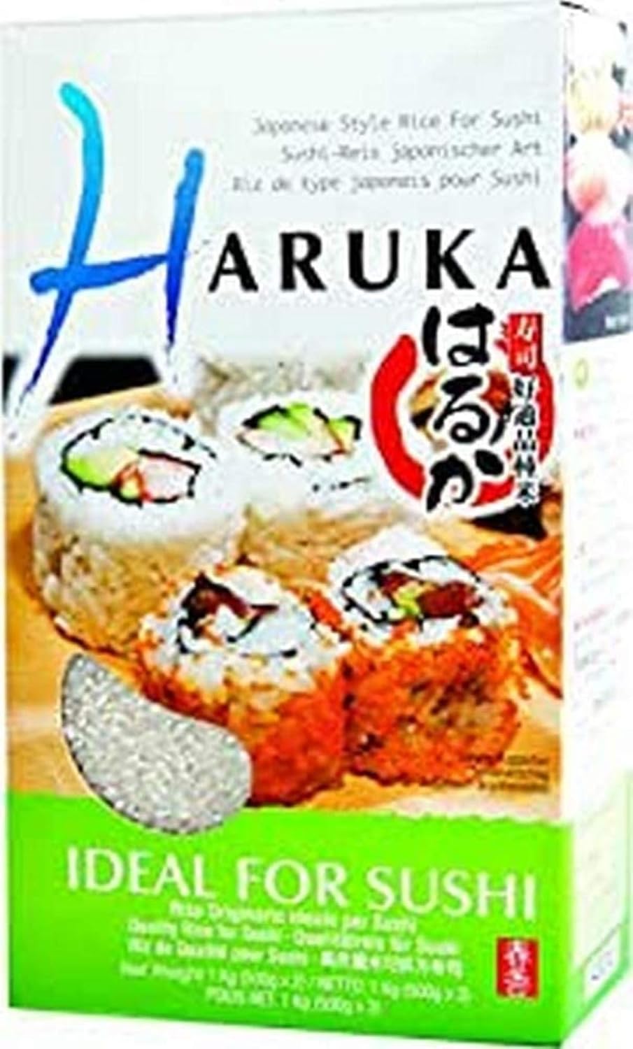 HARUKA Sushi Rice, 1kg - Japanese Style Short Grain Rice for Sushi and Japanese Dishes