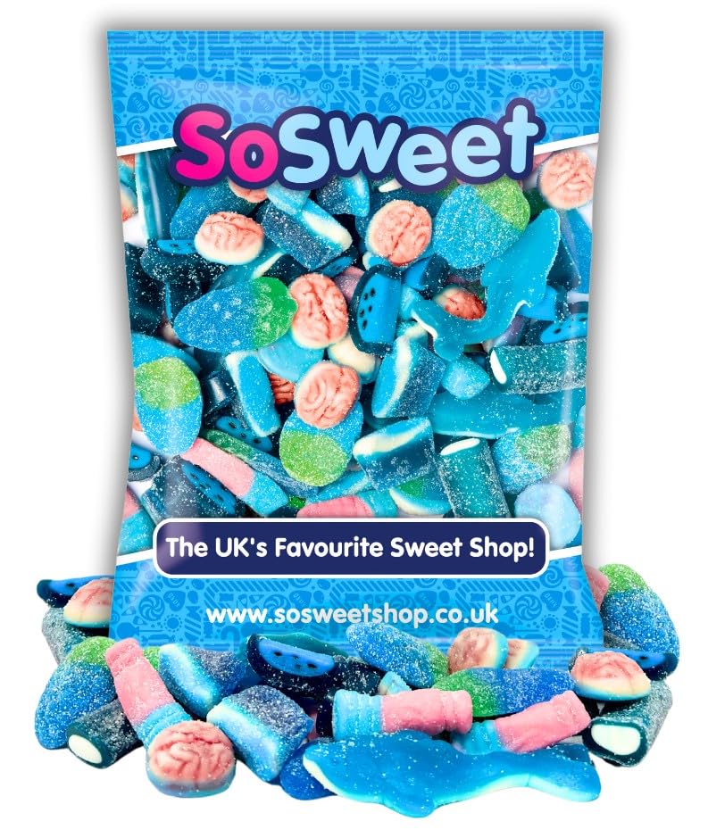 SoSweet Blue Sweet Mix – 1kg Fruity Blue-Themed Pick & Mix Sweets for Parties, Baby Showers & Events