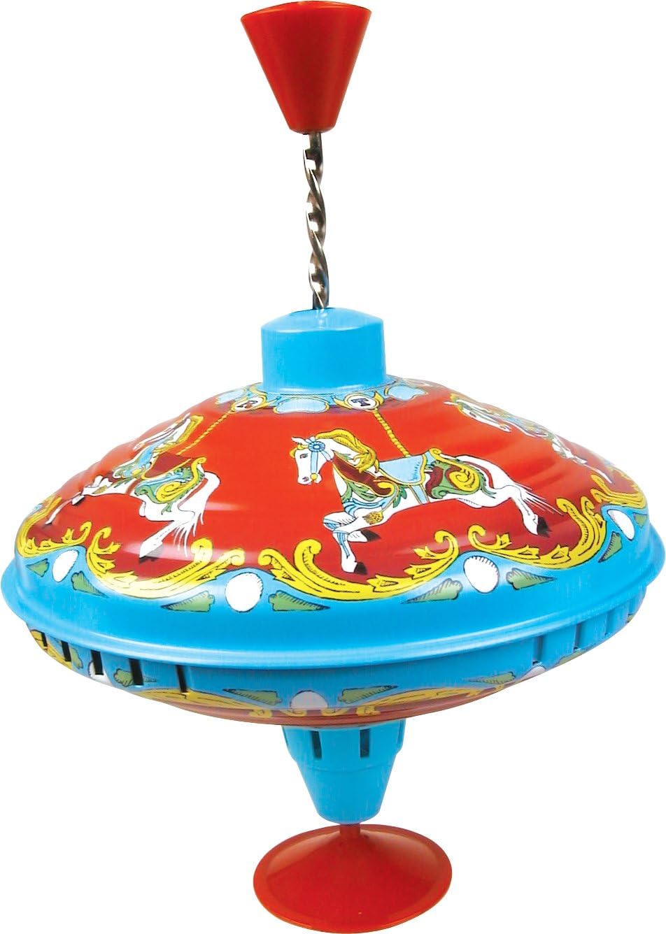 Tobar Carousel Humming Top - Metal Spinning Toy for Kids 4+