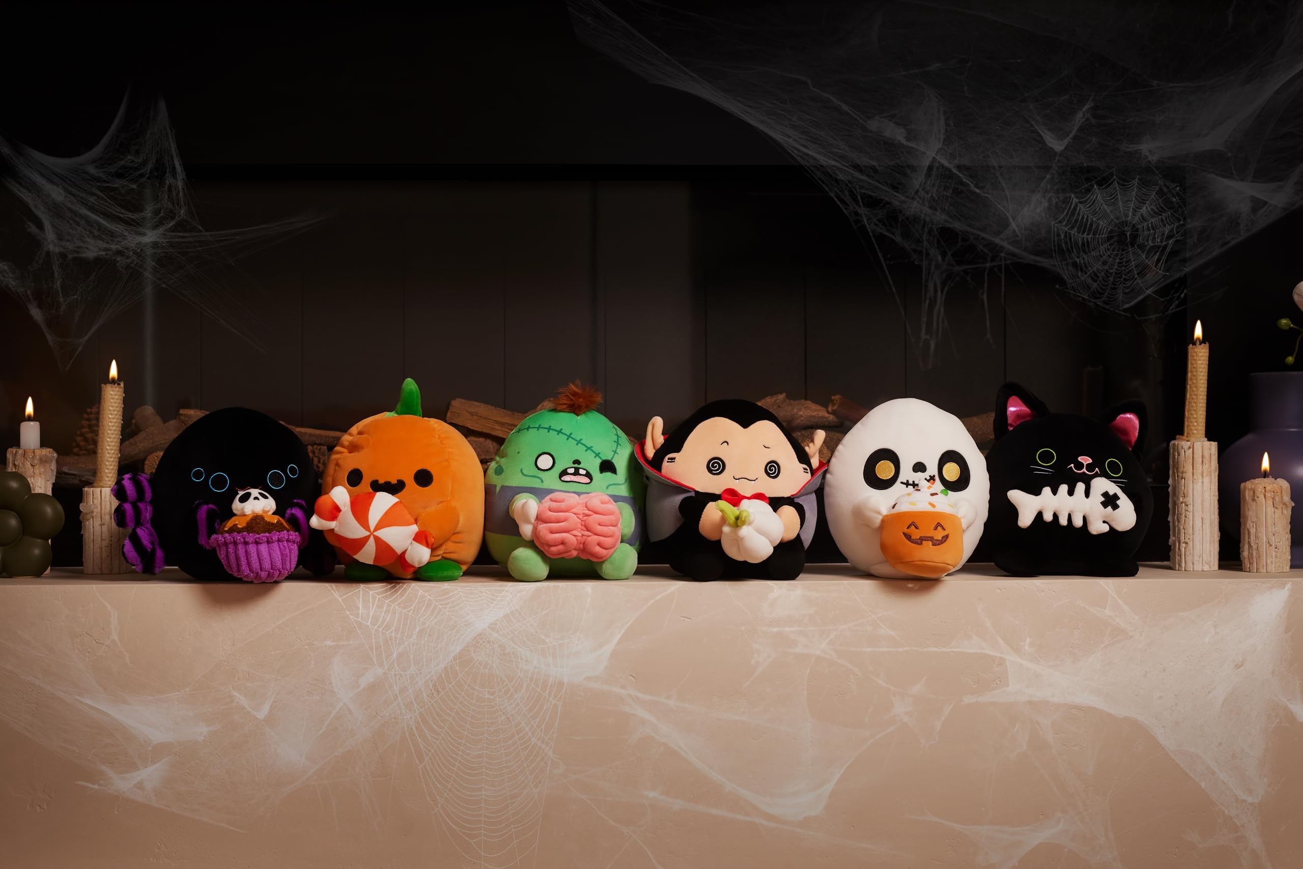 Snackles 8-inch Halloween Series 1 Plush - Raven by ZURU, Soft Stuffed Doll with Candy