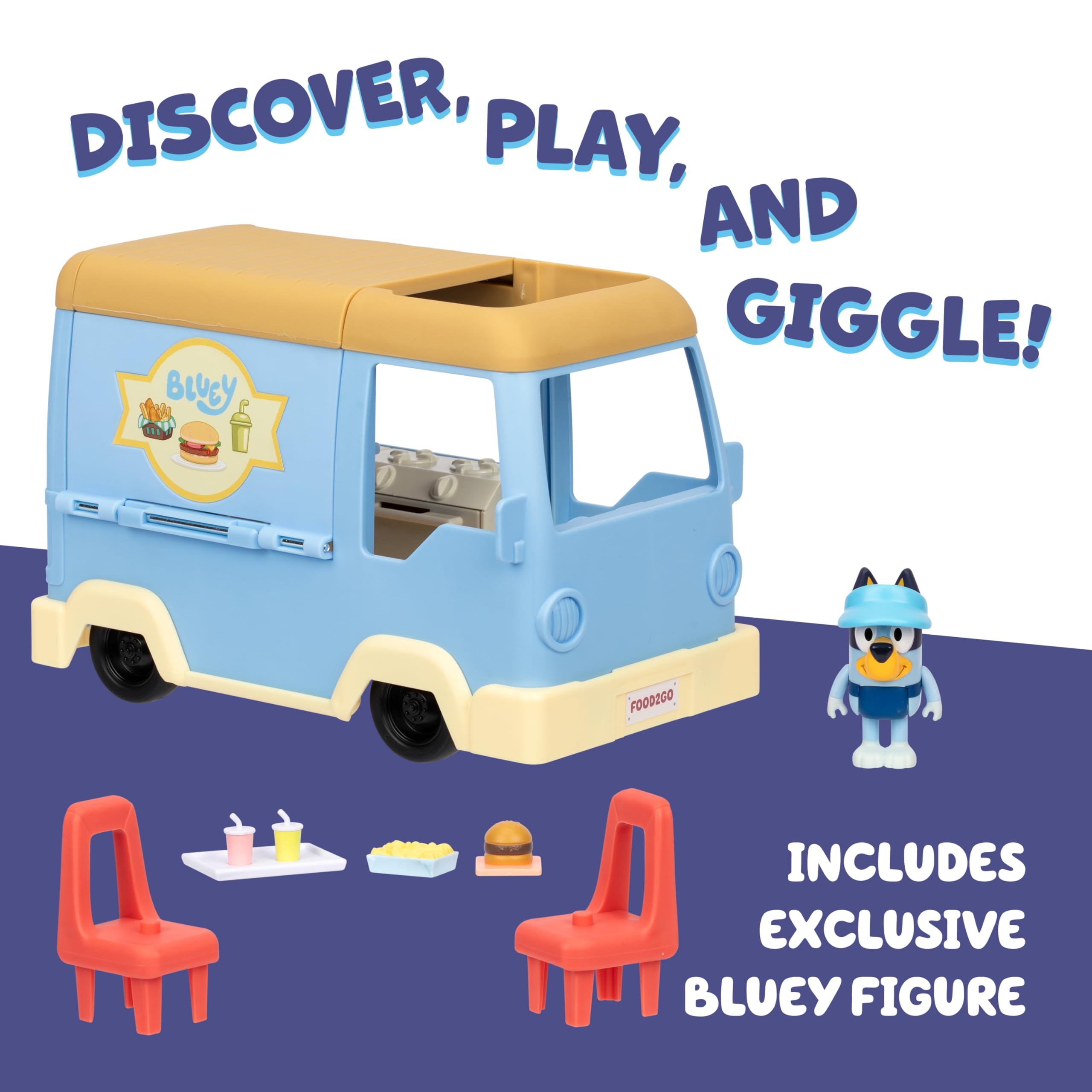 Bluey Transforming Food Truck Playset - Café with Dining Area & Exclusive Figure