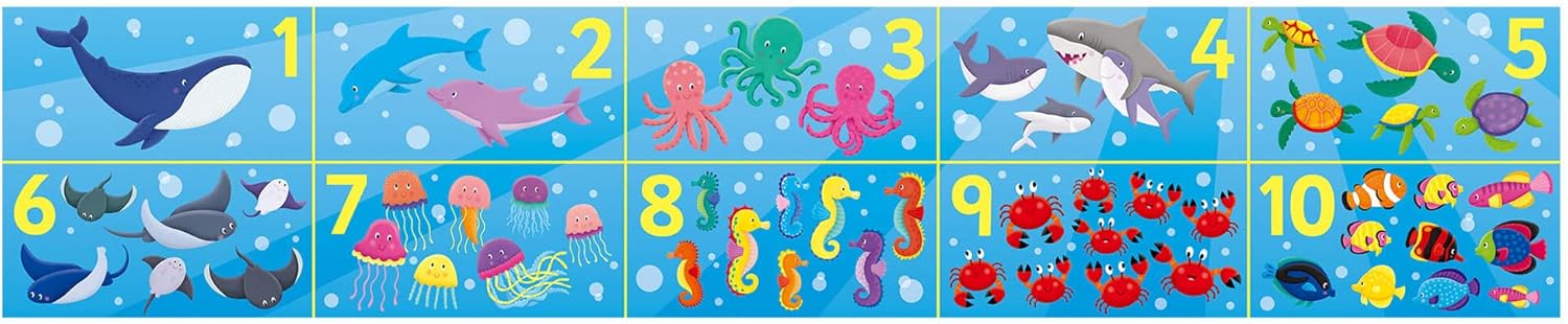 Galt Giant Floor Puzzle - Counting Creatures Educational Puzzle for Kids Ages 3-6