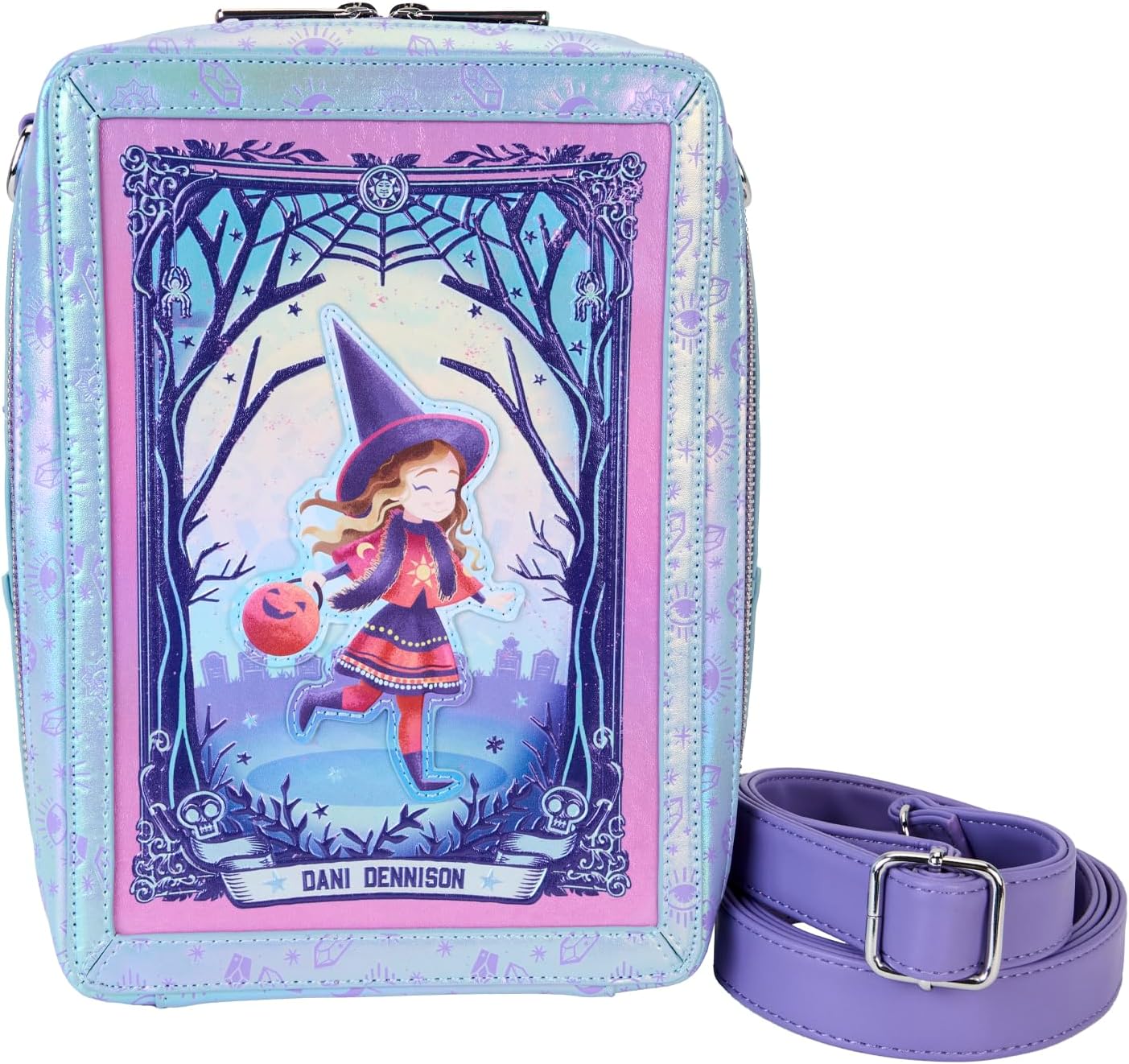 Loungefly Hocus Pocus Tarot Card Iridescent Crossbody Bag