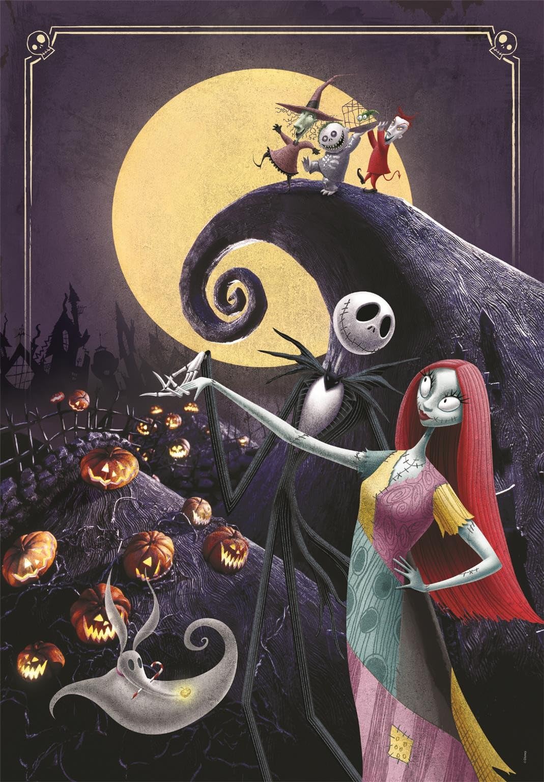 Clementoni 1000-Piece Disney The Nightmare Before Christmas Puzzle - 70x50 cm, Made in Italy