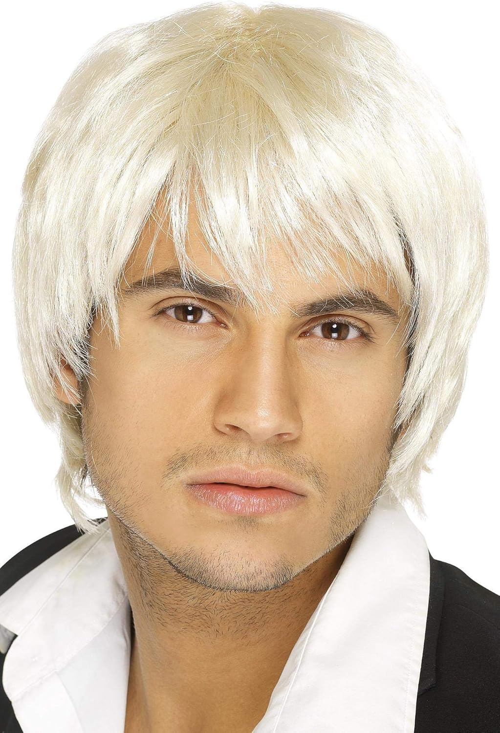 Smiffys Boy Band Blonde Wig - Short Style Synthetic Hairpiece