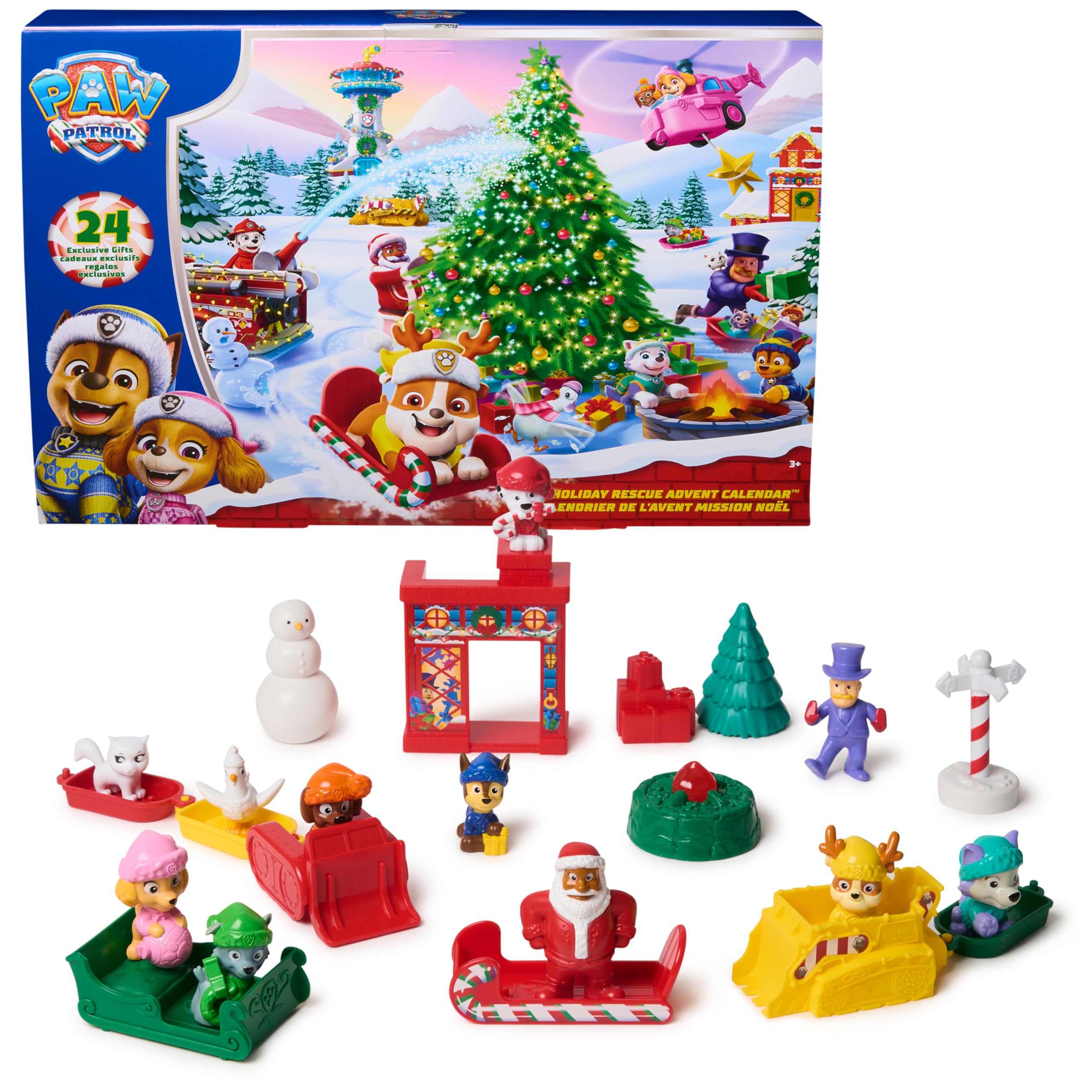 PAW Patrol Advent Calendar 2025 - Christmas Episode Special with 24 Toys & Vehicles