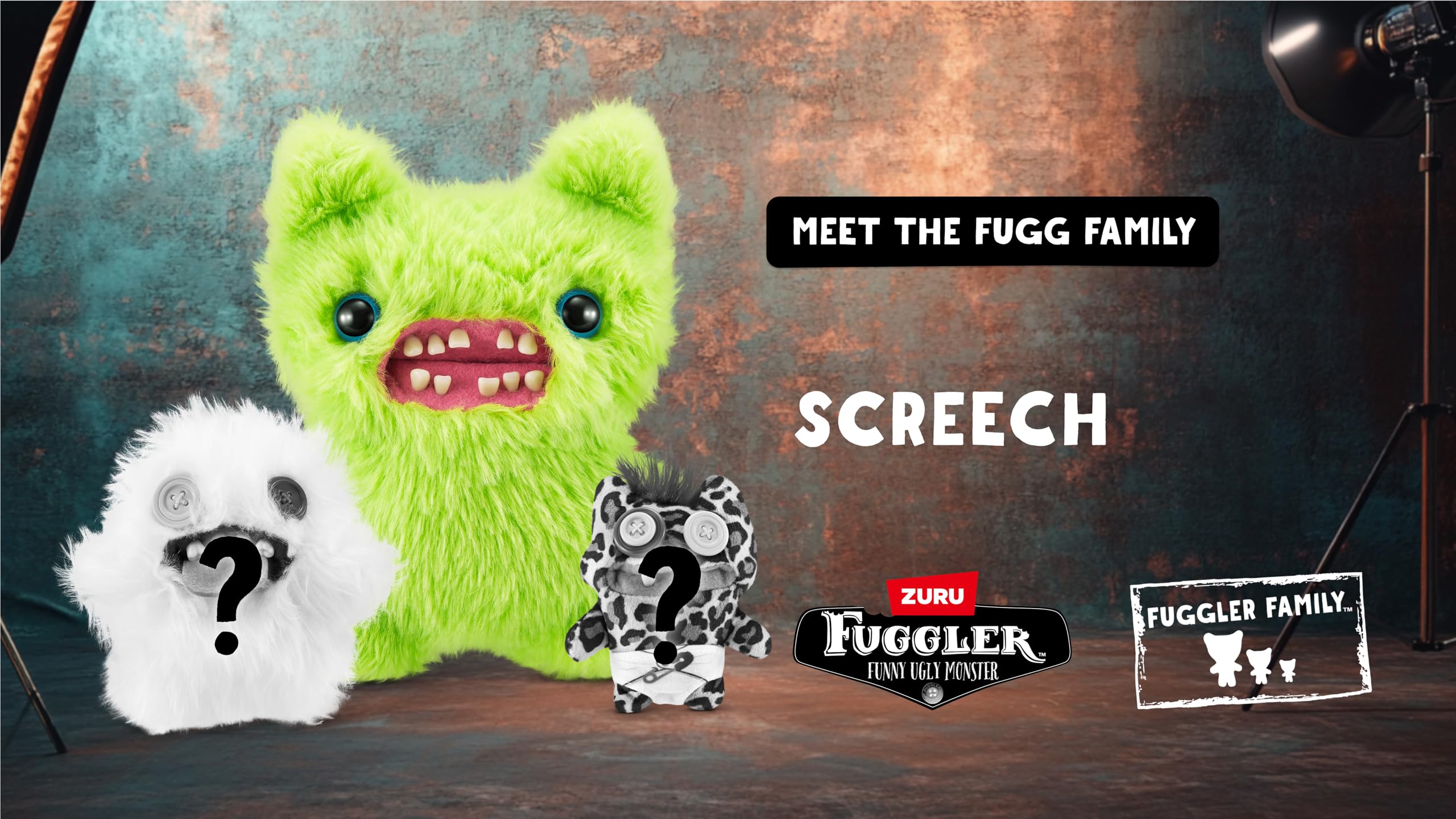 Fuggler Fugg Family by ZURU - Funny Ugly Monster Plush Collectible (Screech)