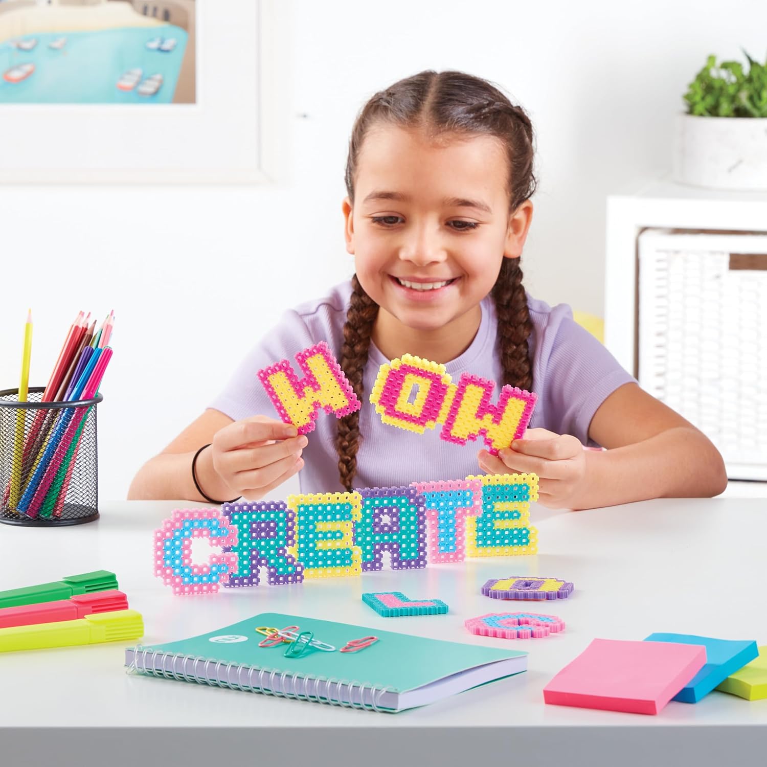 Simbrix Alphabrix Pack - 350+ Brix Creative Building STEM Arts & Crafts Toy for Kids