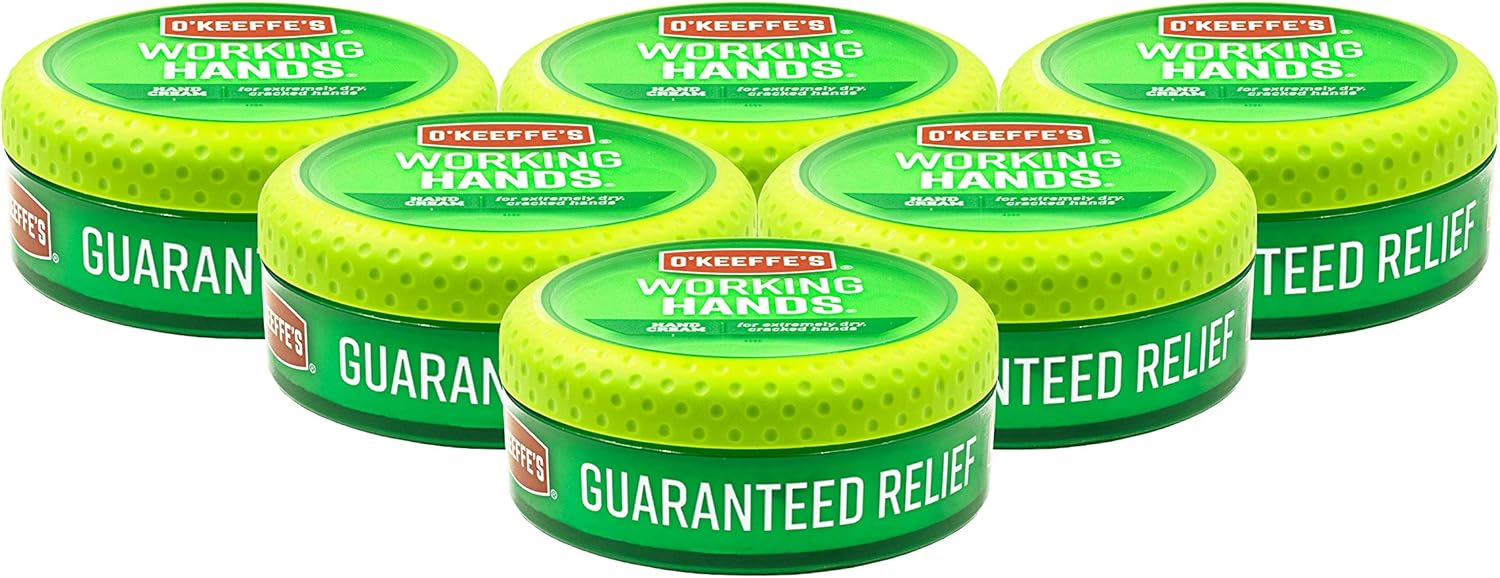 O'Keeffe's Working Hands Moisturizing Hand Cream (96g Jar, Pack of 6)