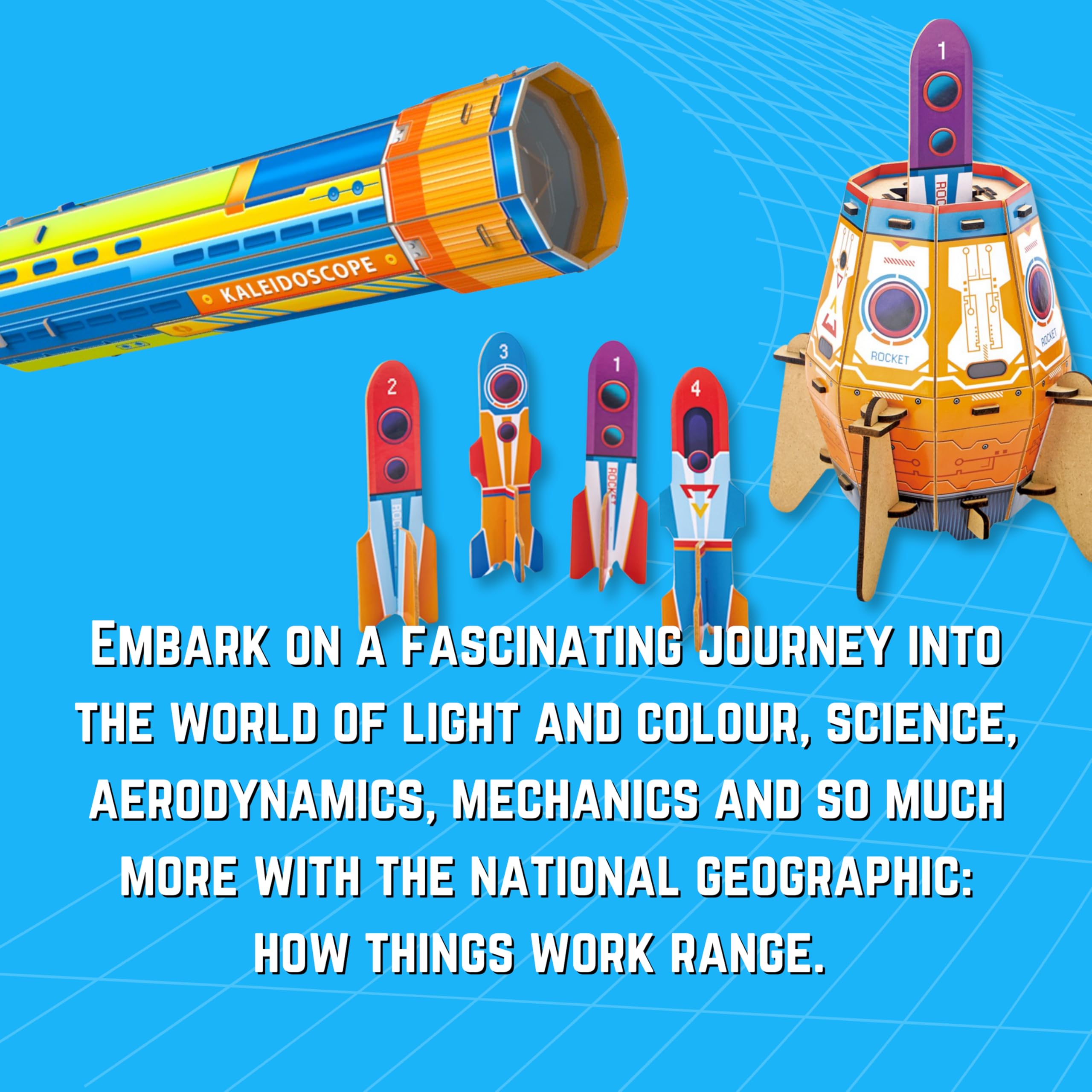 National Geographic Build Your Own Parachute Launcher - Educational STEM Building Kit for Kids 5+