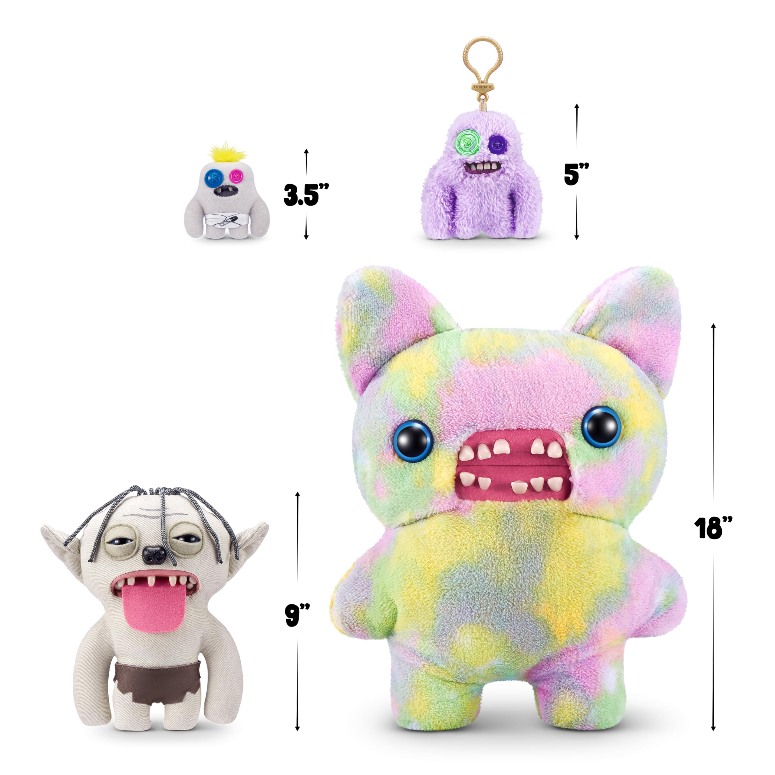 Fuggler Sméagol/Gollum Plush Toy - Funny Ugly Collectible from Lord of the Rings, Age 4+