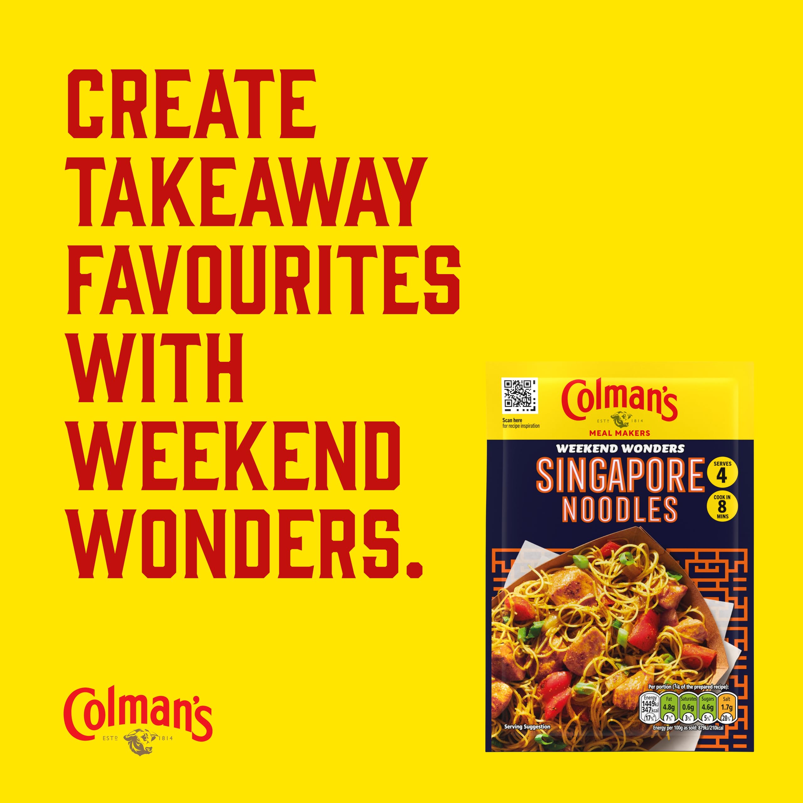 Colman's Weekend Wonders Singapore Noodles Meal Maker Recipe Mix