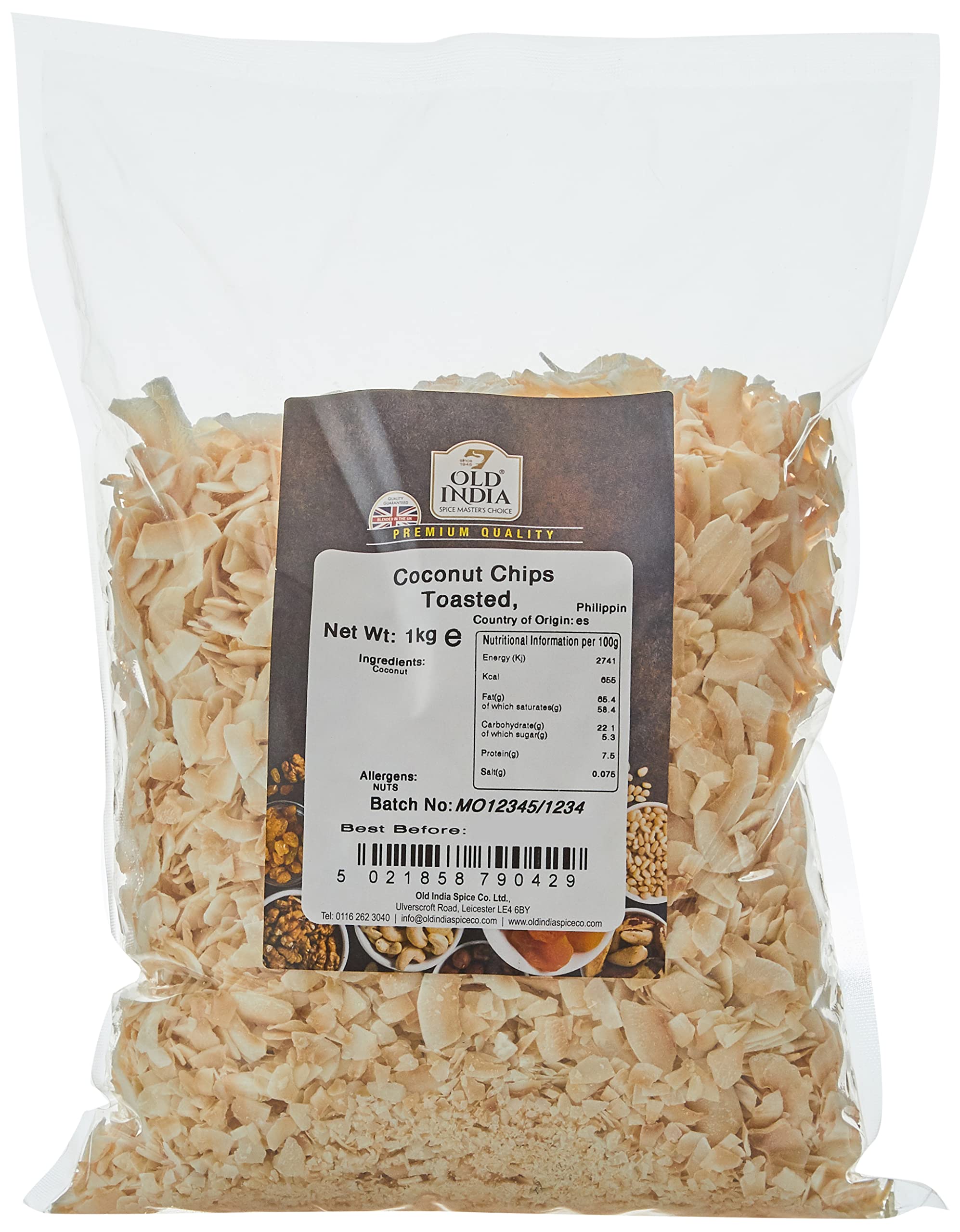 Old India Toasted Coconut Chips, 1kg