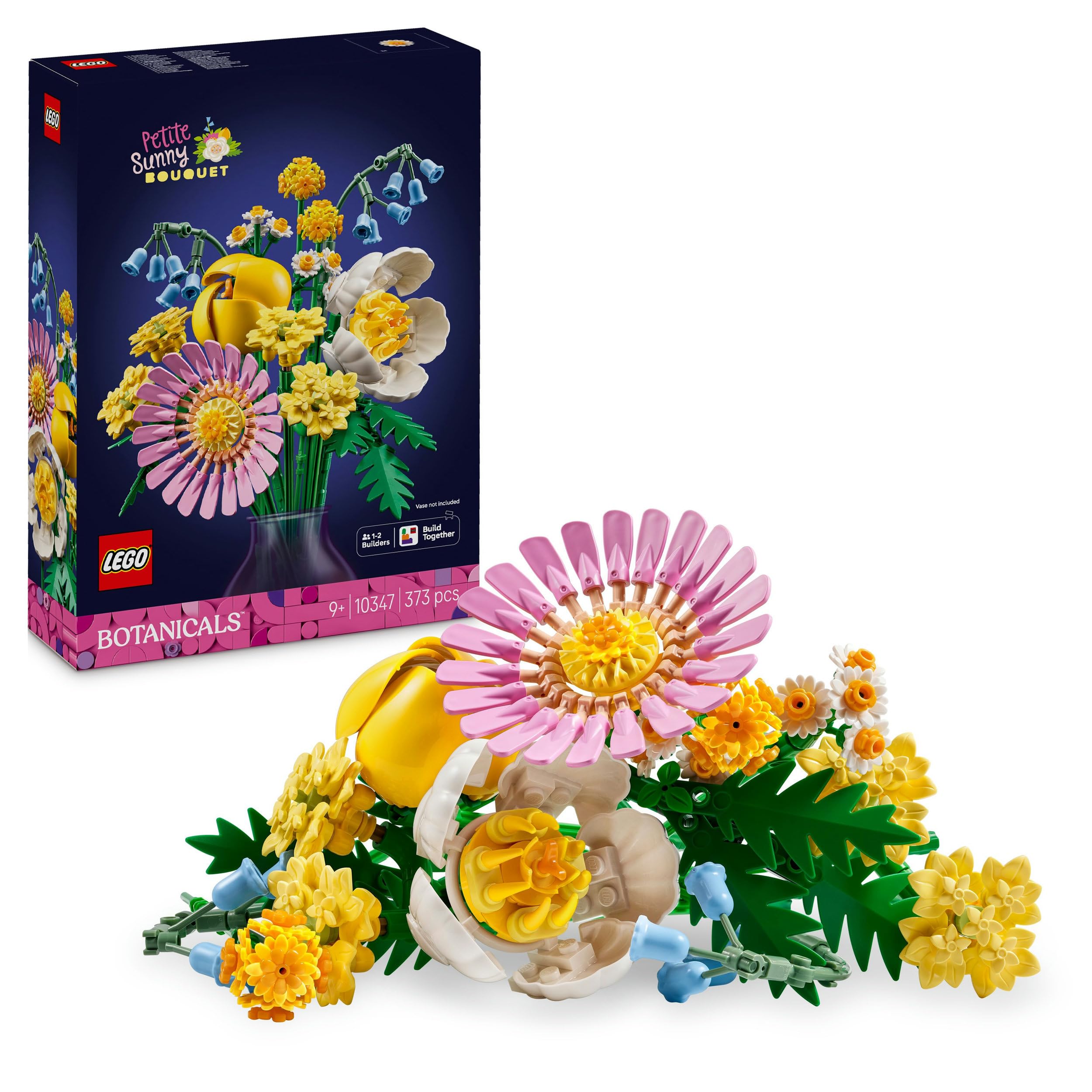 LEGO Botanicals Petite Sunny Bouquet - 373-Piece Building Set for Ages 9+