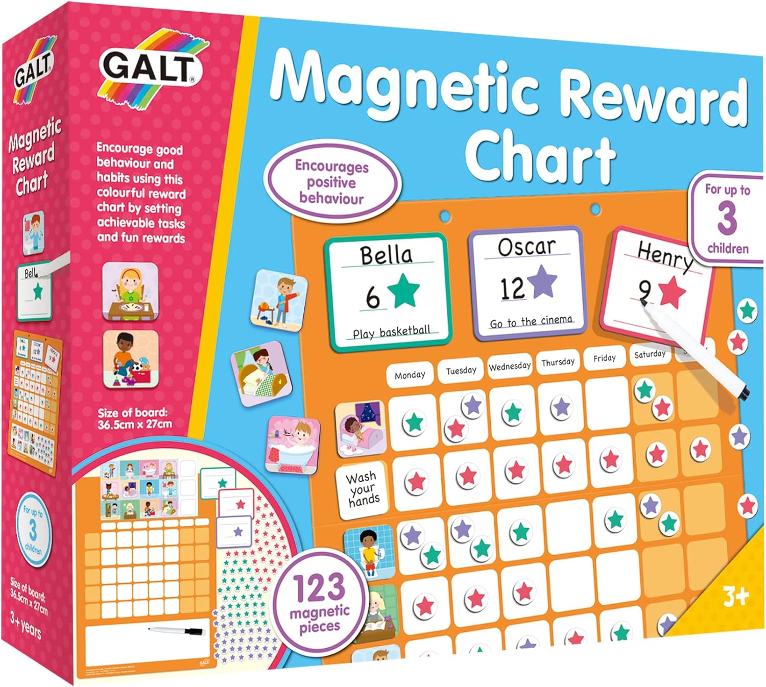 Galt Magnetic Reward Chart - Encourage Good Behaviour & Habits, Ages 3+