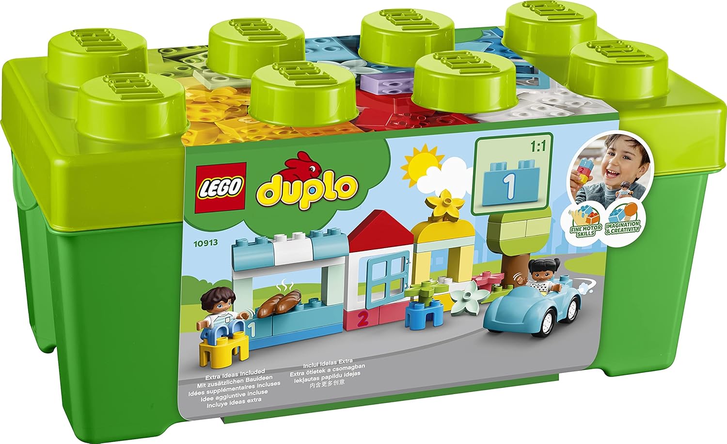 LEGO DUPLO Classic Brick Box 10913 - Educational Building Set for Toddlers 18 Months+
