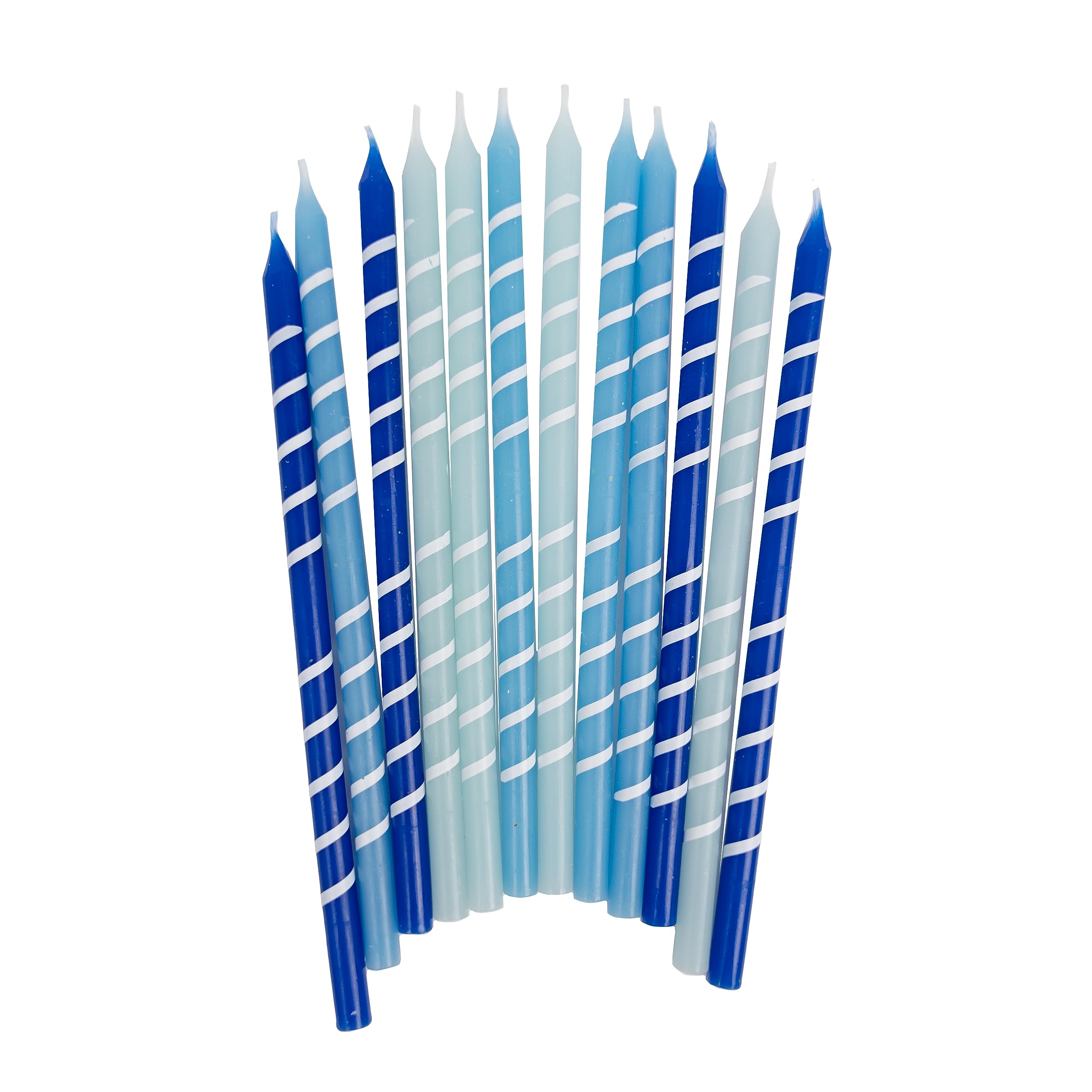 Talking Tables Blue Birthday Candles with Holders - Pack of 12 Cake Topper Decorations