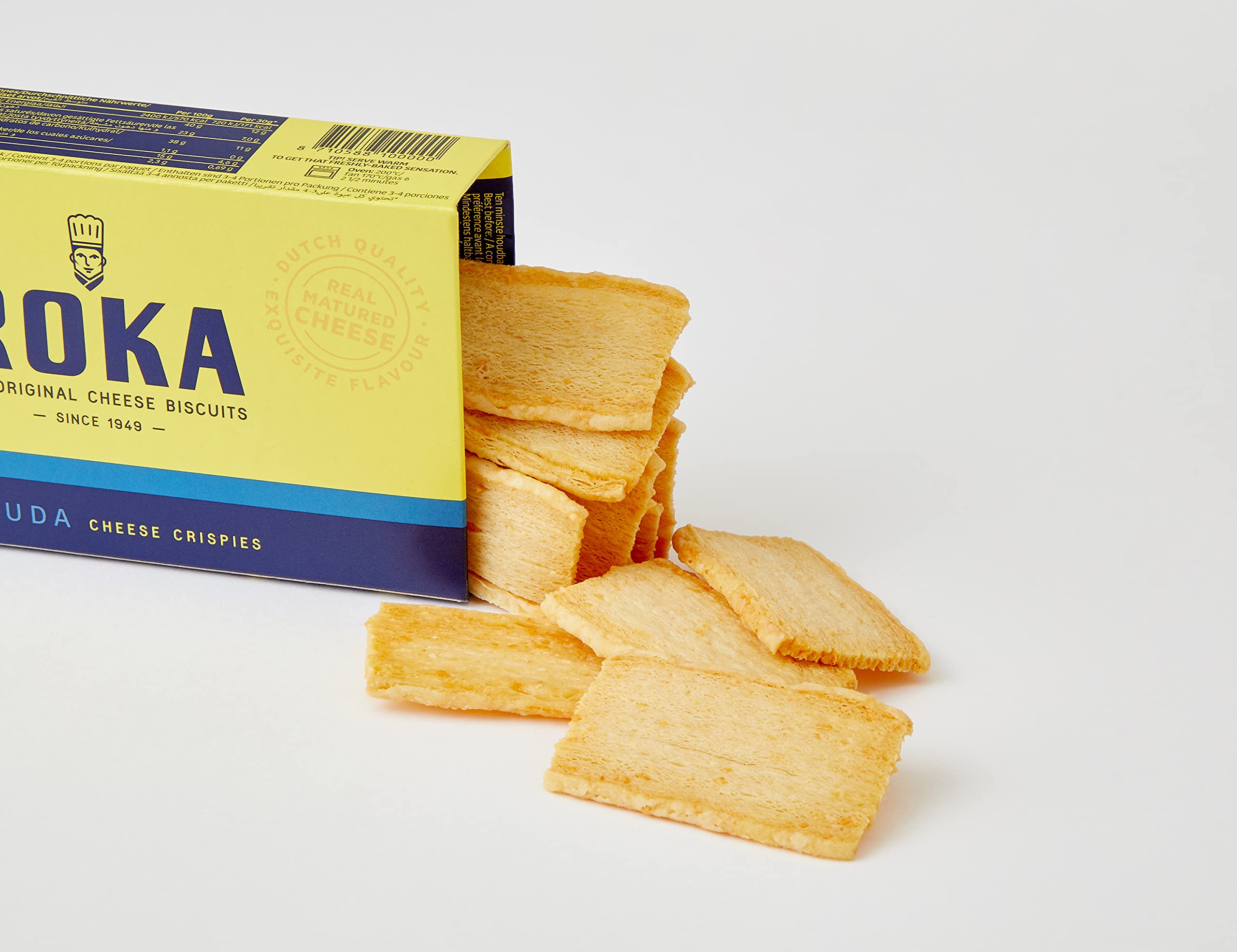 Roka Gouda Cheese Crispies - 30% Real Gouda Cheese Biscuits, 100g