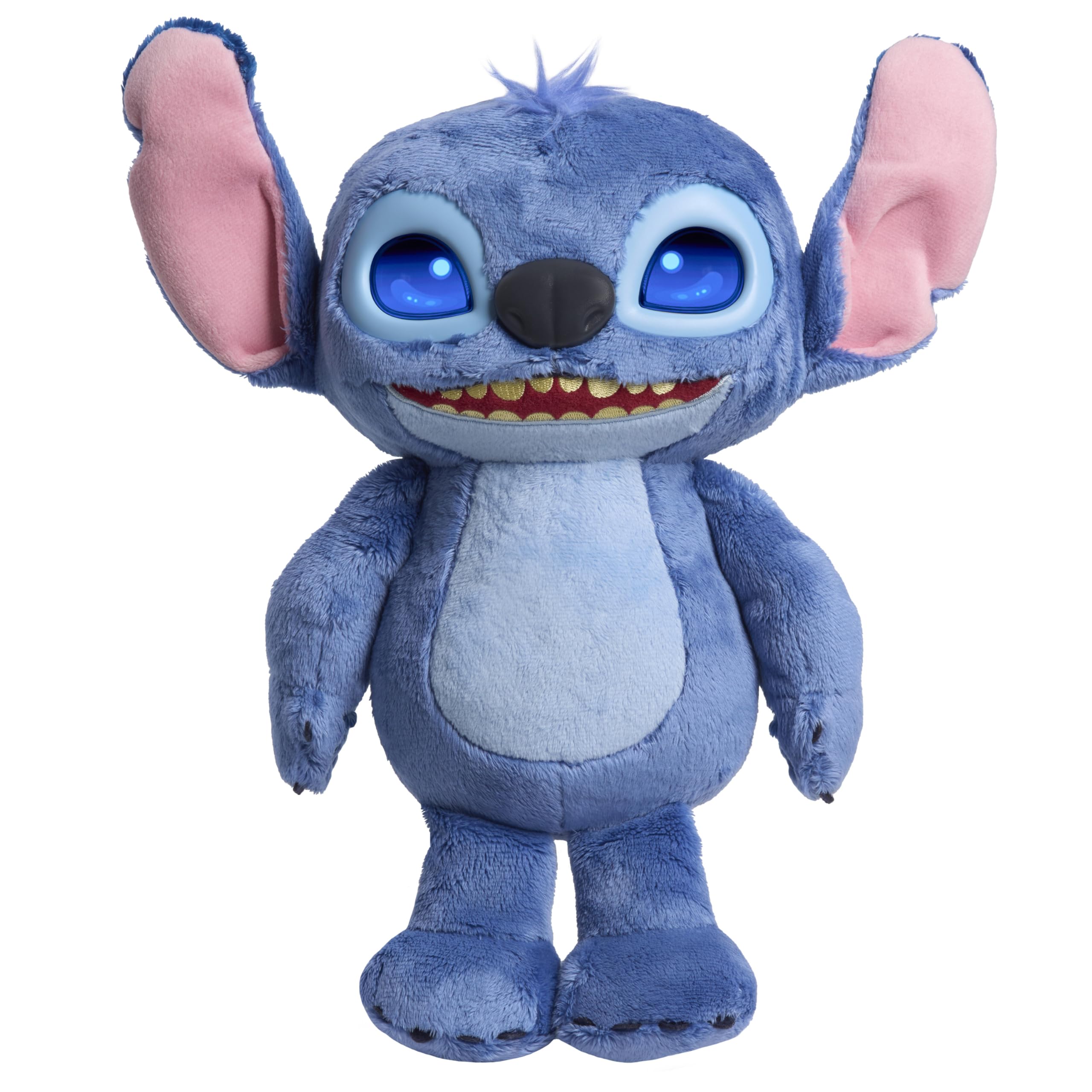 Just Play Many Moods of Stitch Plush Toy - Interactive Light-Up Eyes & Sounds, Ages 3+