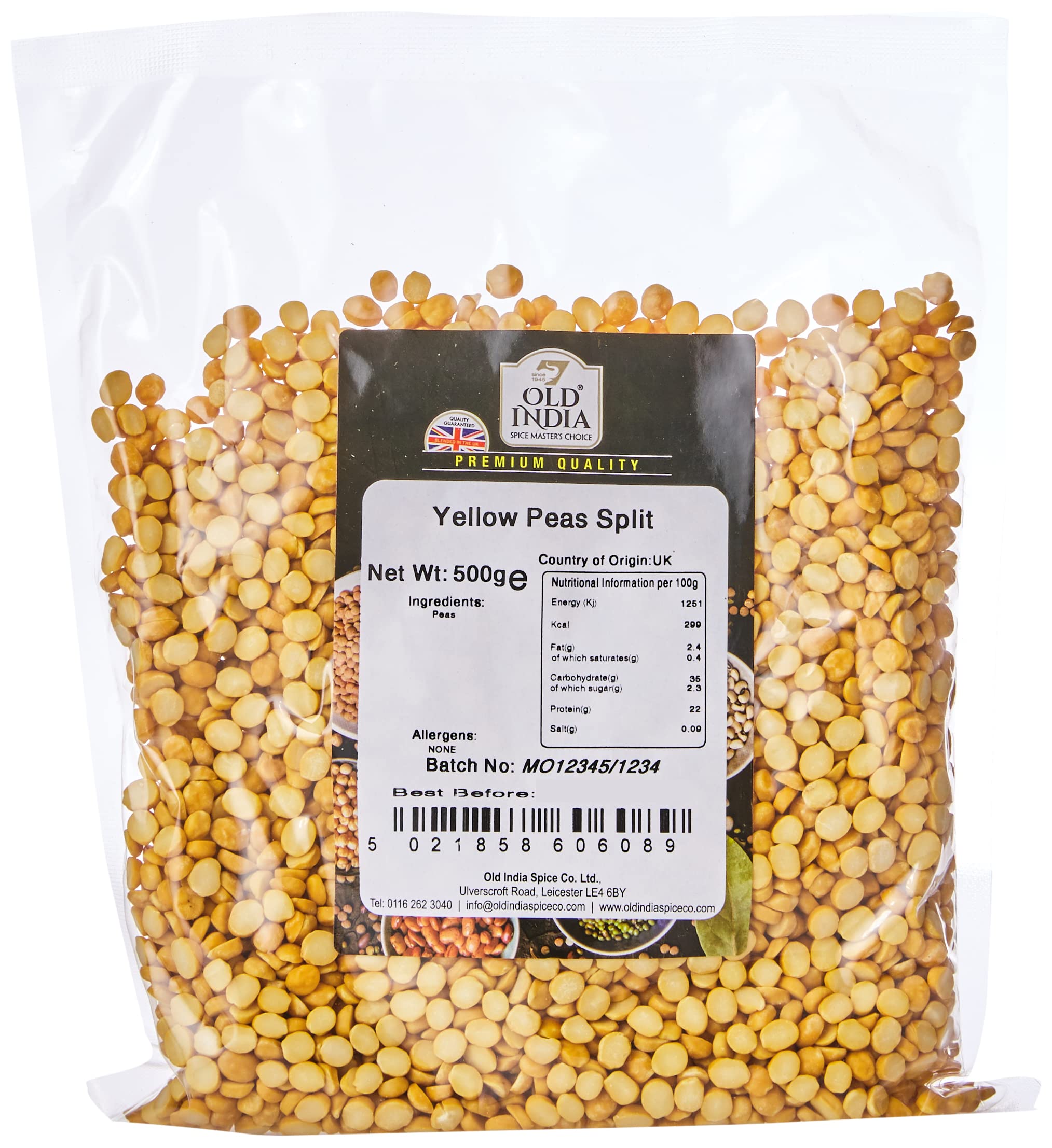 Old India Yellow Peas Split 500g
