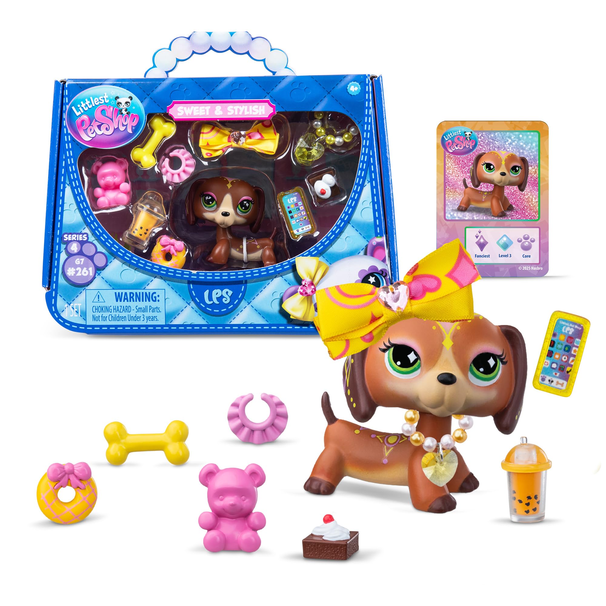 Littlest Pet Shop Sweet and Stylish Collection - Deluxe Dachshund Bobble Head Pet with Accessories