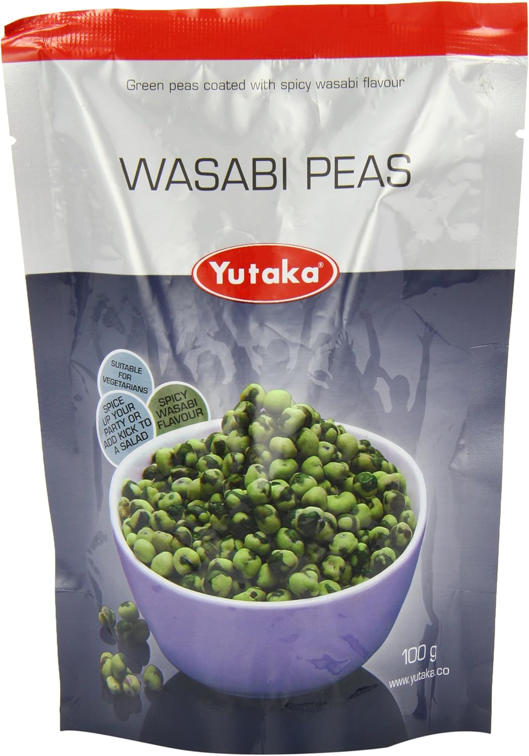 Yutaka Wasabi Peas 100g - Crunchy Japanese Snack with Fiery Wasabi Coating
