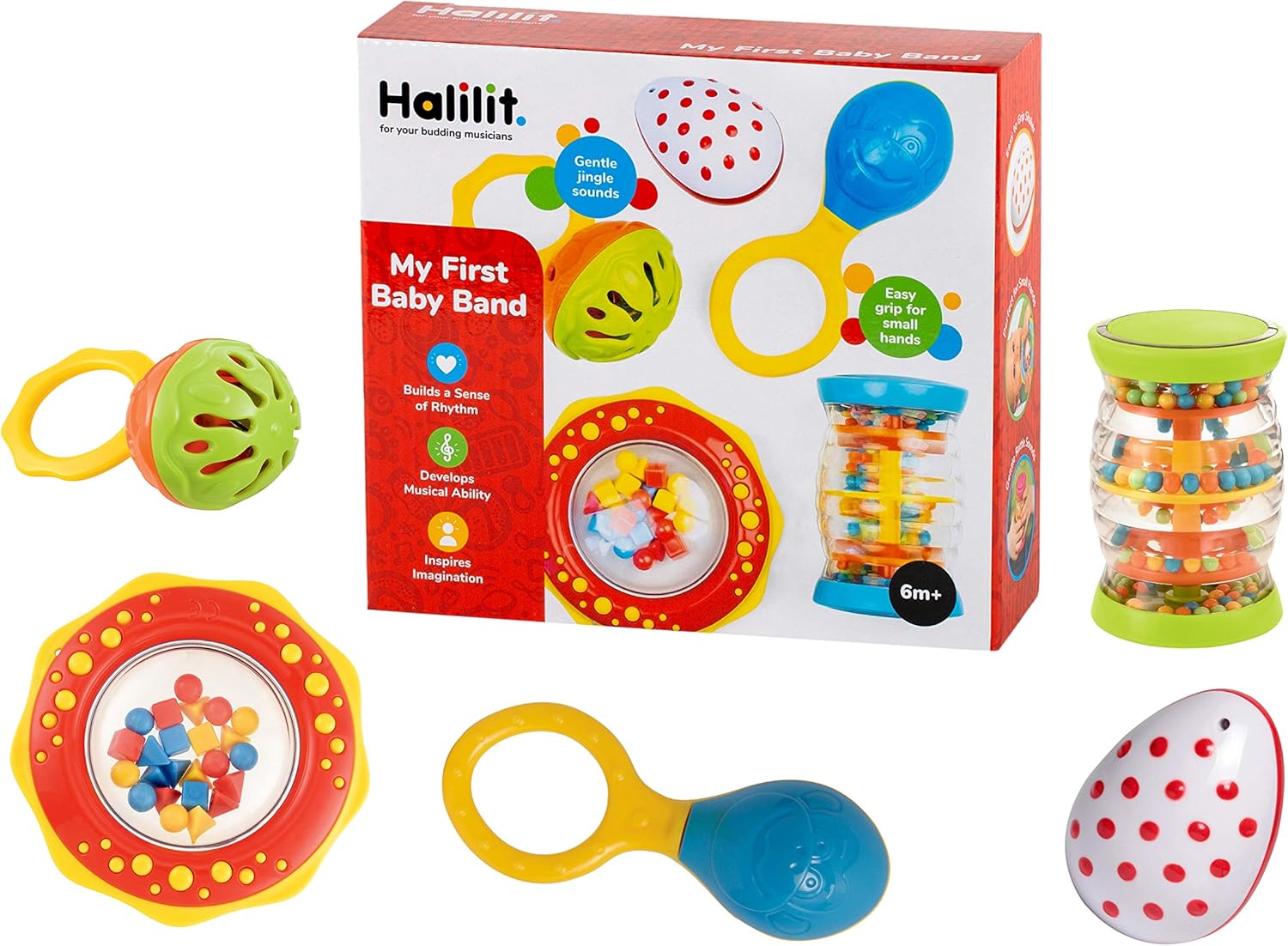 Halilit My First Baby Band Gift Set - Musical Instruments for Babies 6 Months+