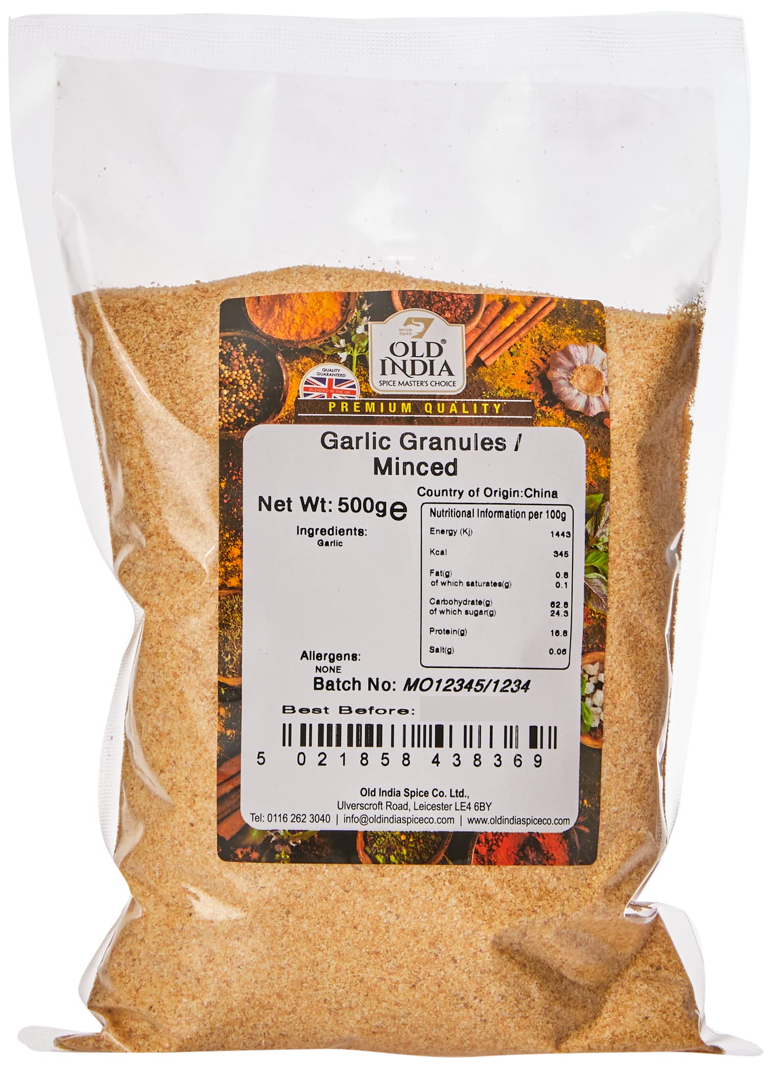 Old India Garlic Granules / Minced 500g