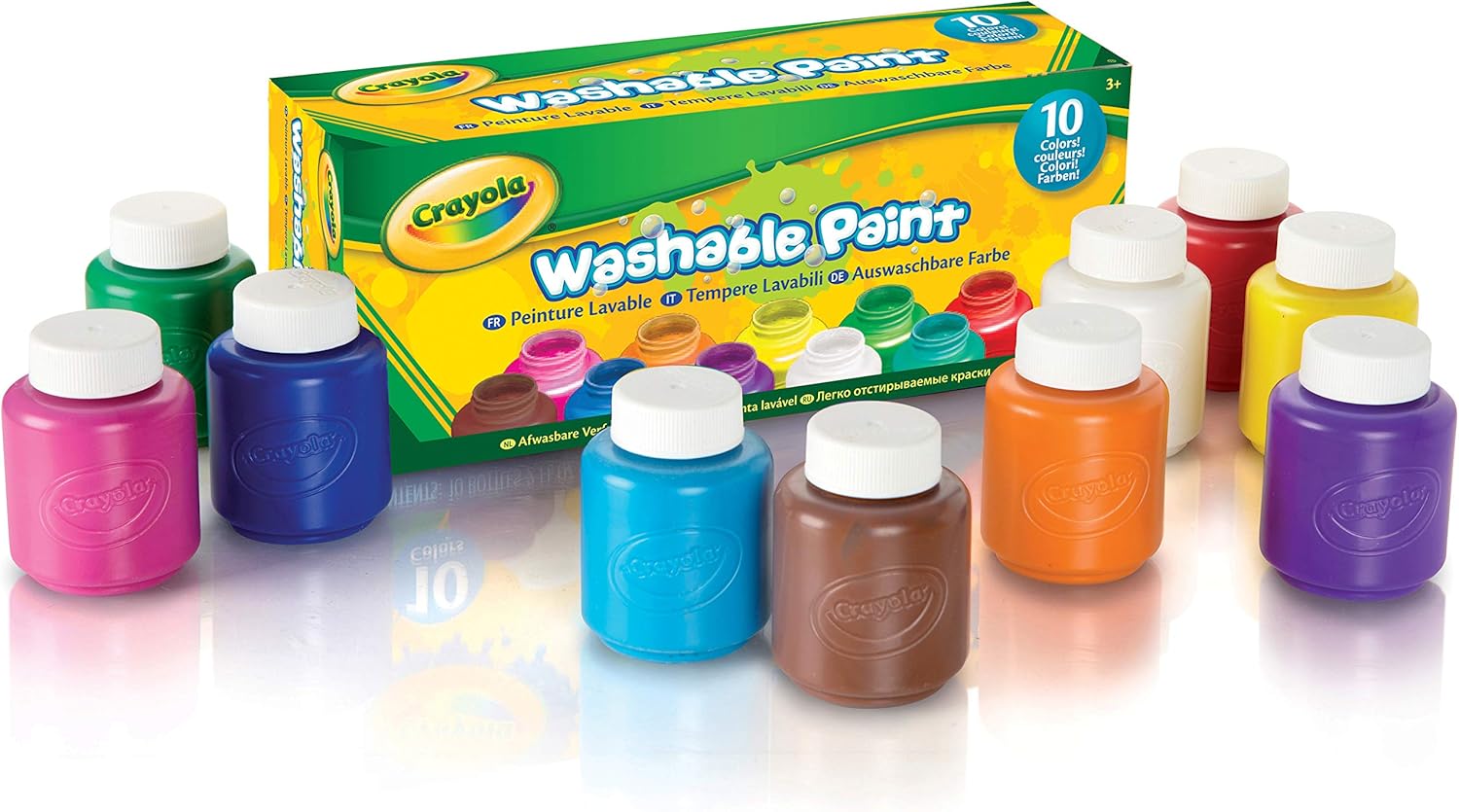 Crayola 10 ct Washable Kids' Paint - Assorted Colors, 2 oz Bottles