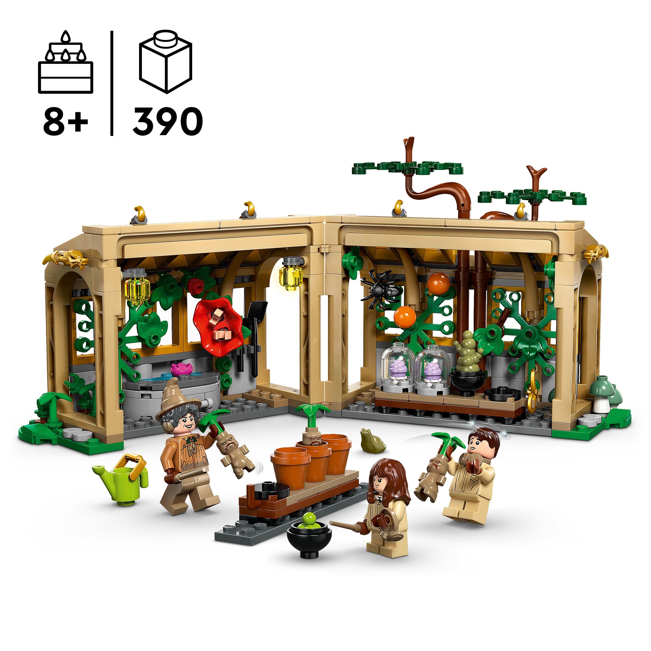 LEGO Harry Potter Hogwarts Castle: Herbology Class Set with Neville Longbottom - Building Toy for Ages 8+