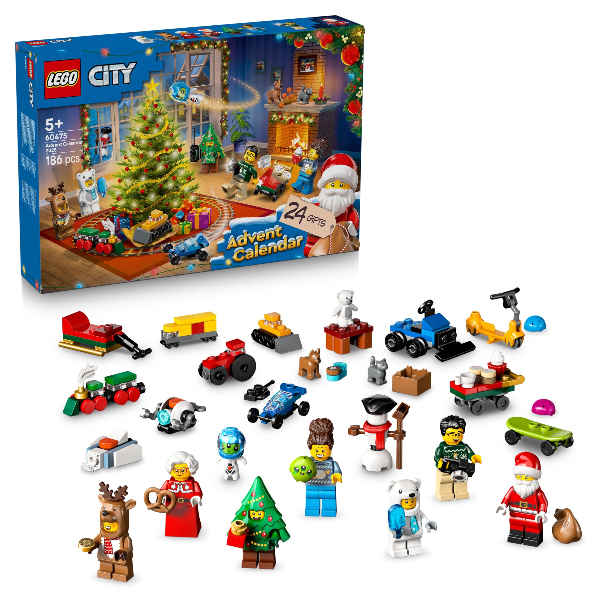 LEGO City Advent Calendar 2025 - 24-Day Holiday Building Playset for Ages 5+