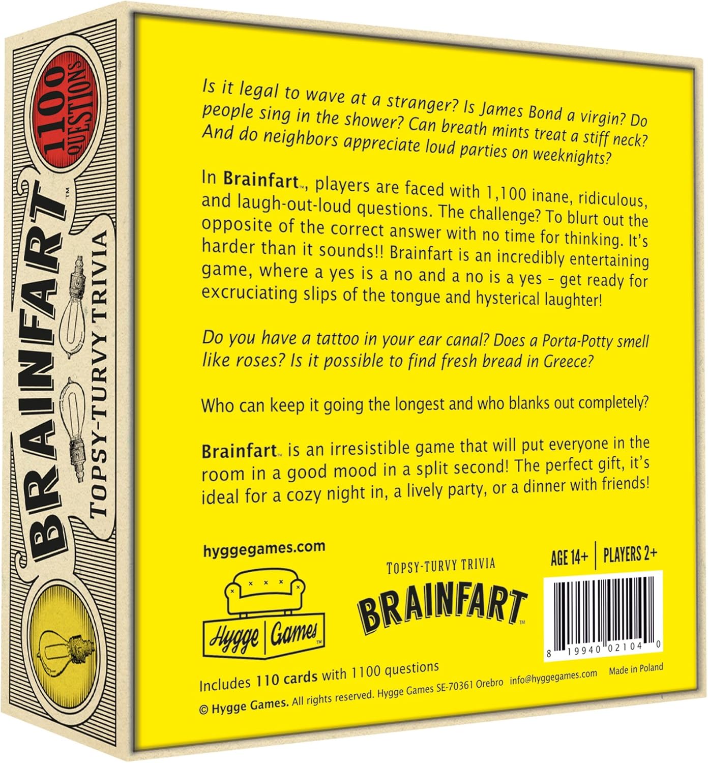 Brainfart Topsy-Turvy Trivia Card Game
