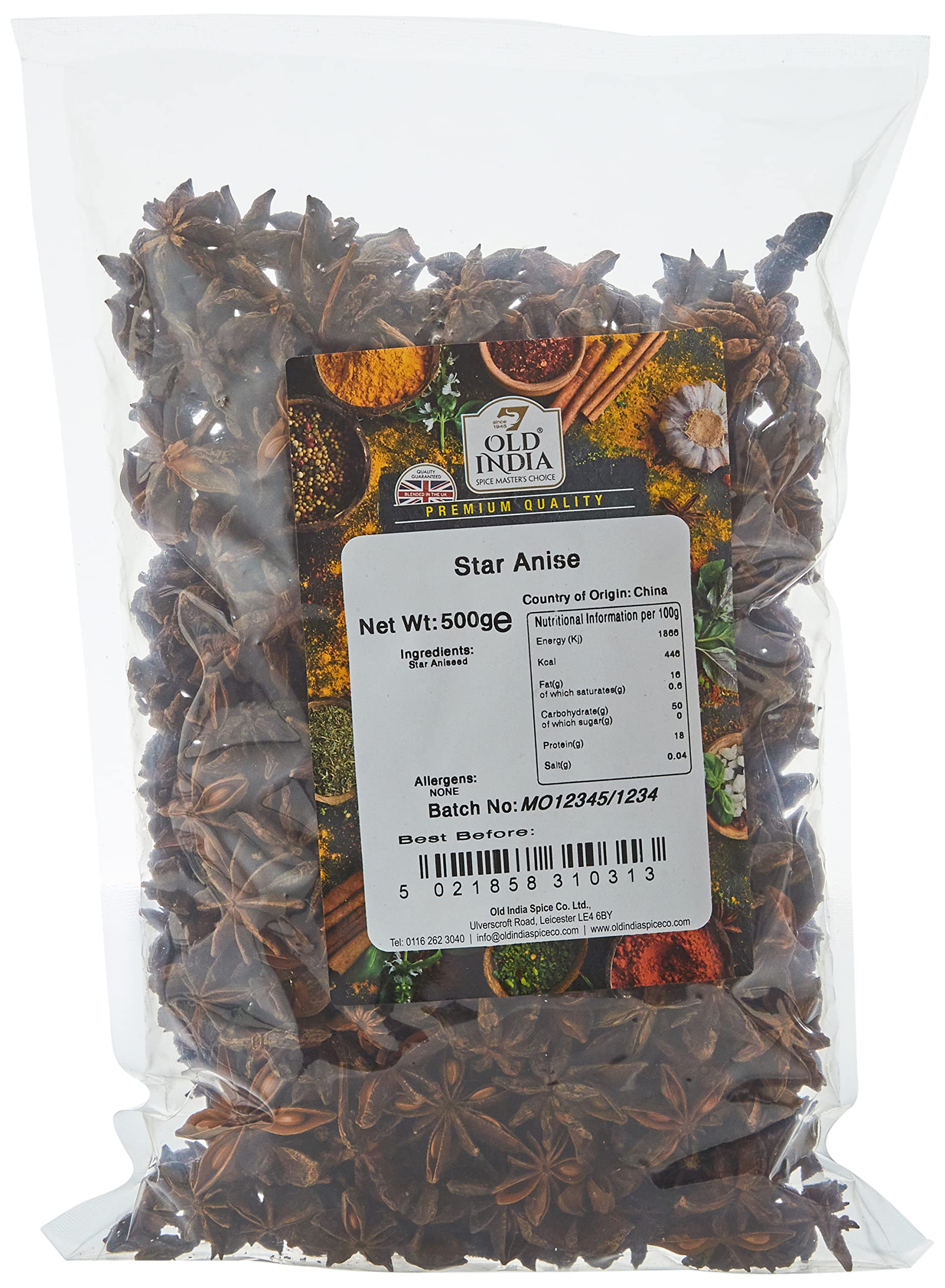 Old India Star Anise 500g Whole Spices & Herbs