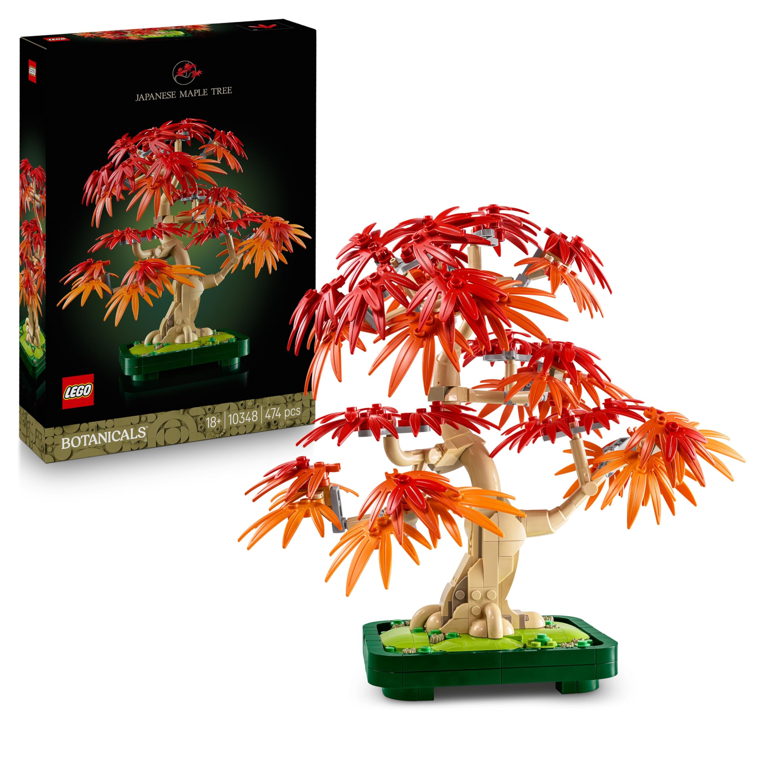 LEGO Botanicals Japanese Red Maple Bonsai Tree - Adult Building Set with Autumn-Colored Leaves