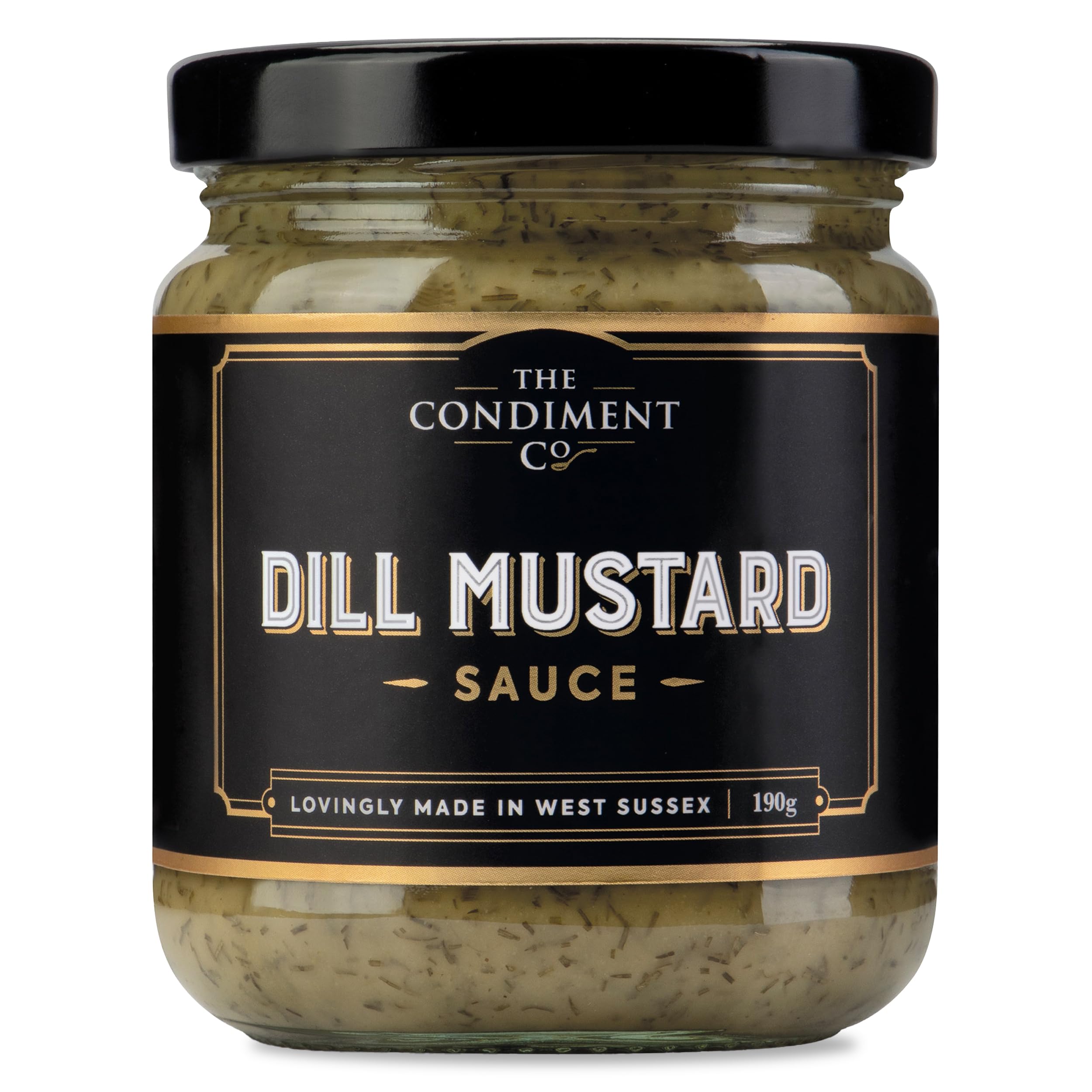 The Condiment Company - Dill Mustard 190g, Mustard & Dill Sauce for Fish, Sandwiches, Salad Dressings